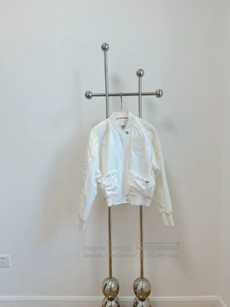 Hermes Hermes White Leather Jacket, Classic Style Size S / US 4 / IT 40 - 1 Thumbnail