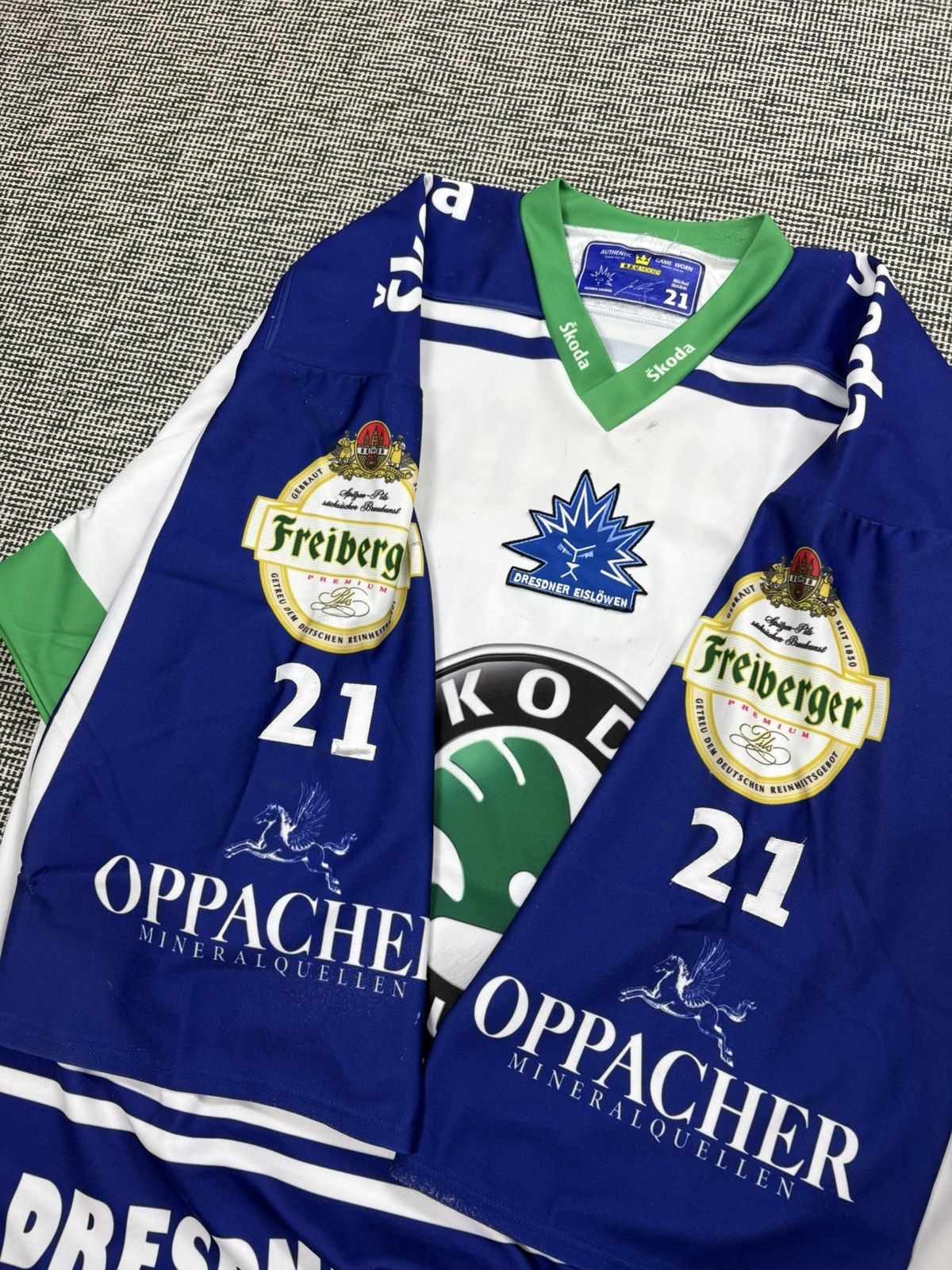 Other 08/09 Game Worn Dresdner Eislowen #21 Marik hockey jersey Size US XXL / EU 58 / 5 - 3 Thumbnail