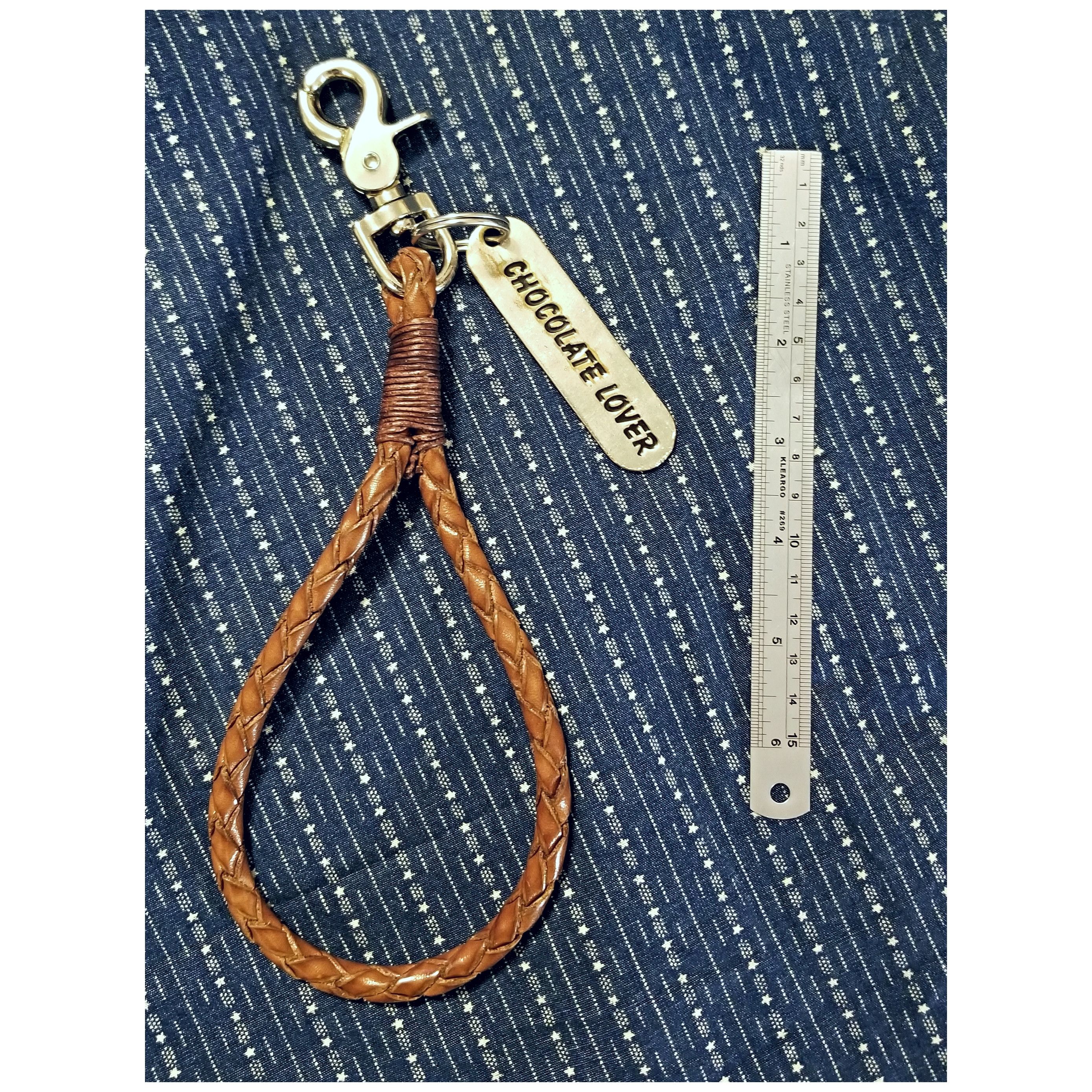 Ralph Lauren HAND CRAFTED LEATHER KEYCHAIN- VERY COOL PIECE! Size ONE SIZE - 5 Thumbnail