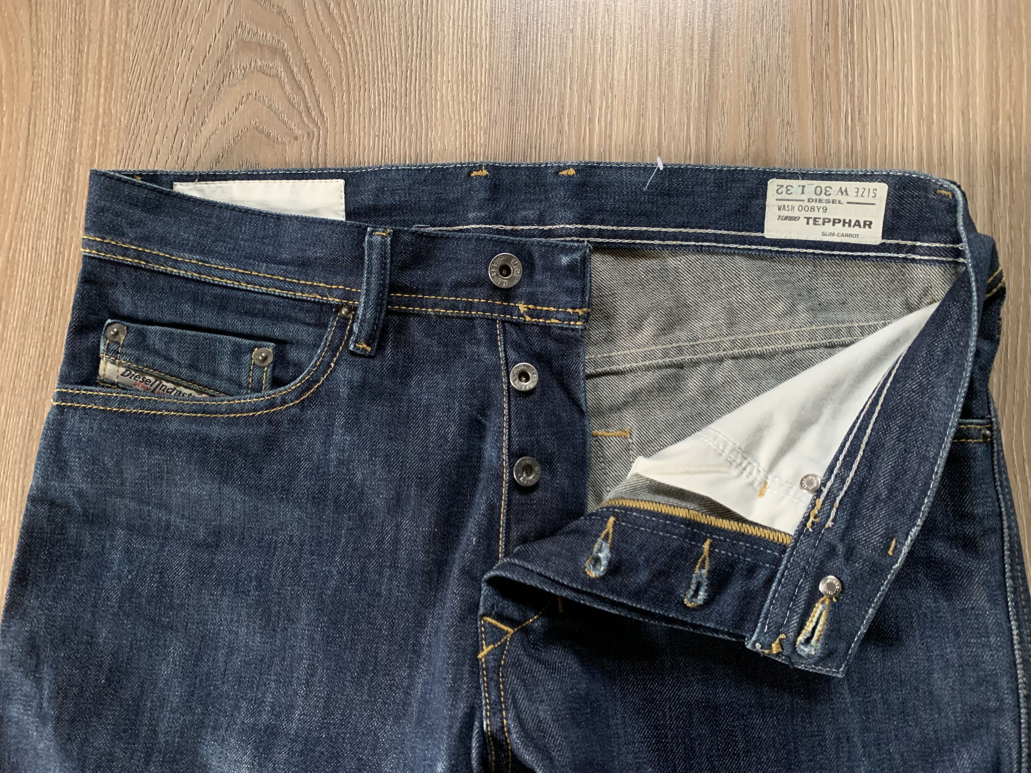 Diesel × Vintage Diesel Turbo Tepphar Slim Carrot Jeans Size US 30 / EU 46 - 5 Thumbnail
