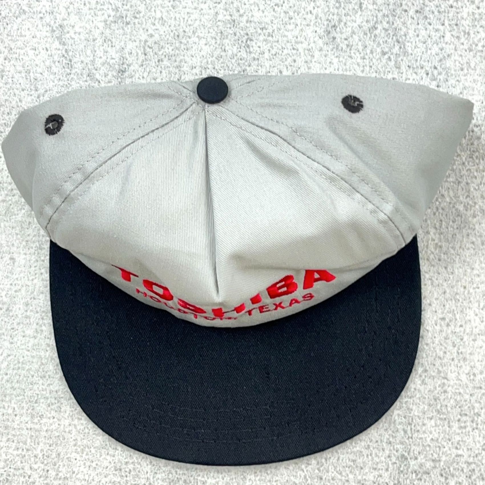 Vintage VINTAGE Toshiba Trucker Hat Cap 90s USA Houston Texas Electronics TV Gray Mens Size ONE SIZE - 3 Thumbnail