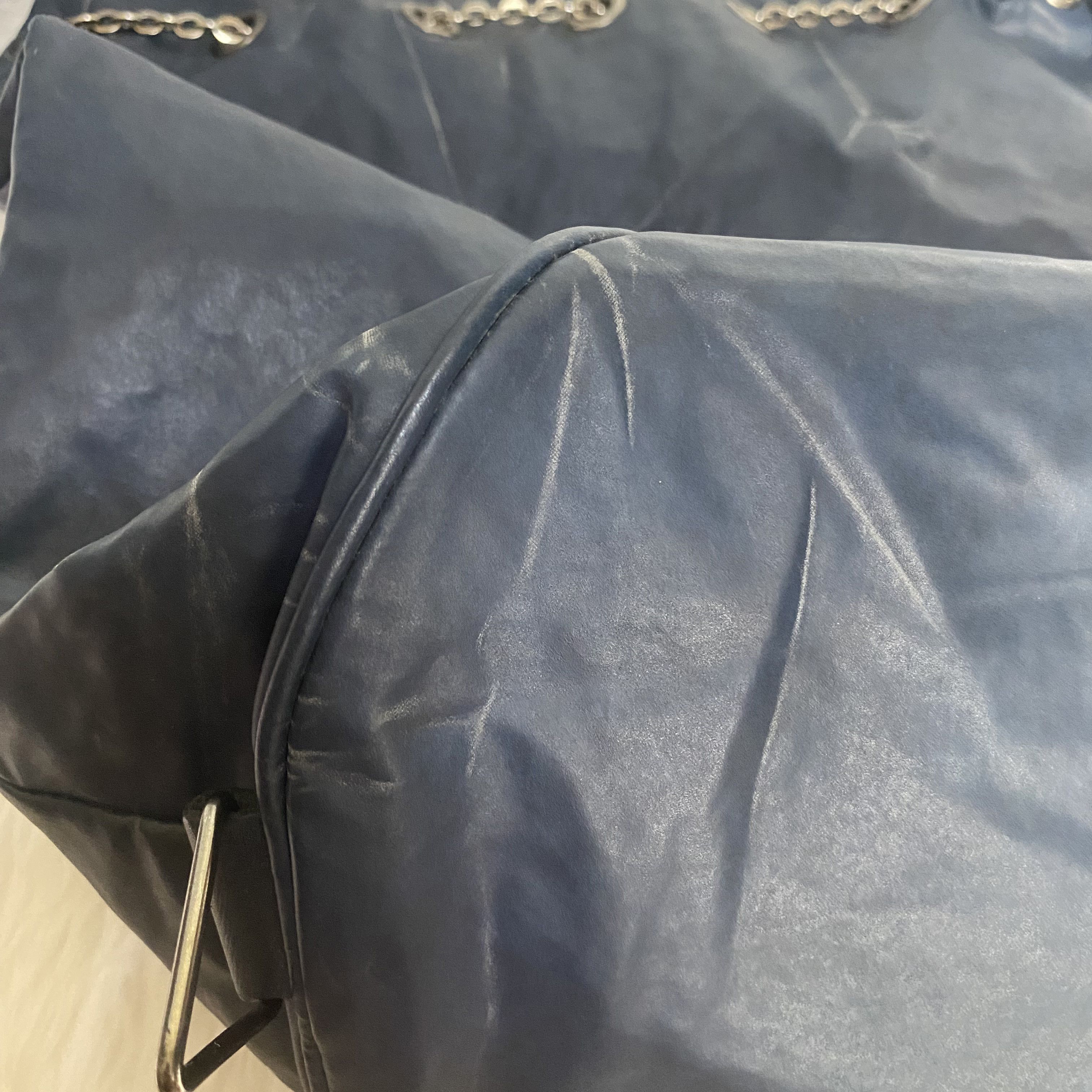 Jean Paul Gaultier Vintage Navy Leather Drawstring Sling Bag Size ONE SIZE - 11 Thumbnail