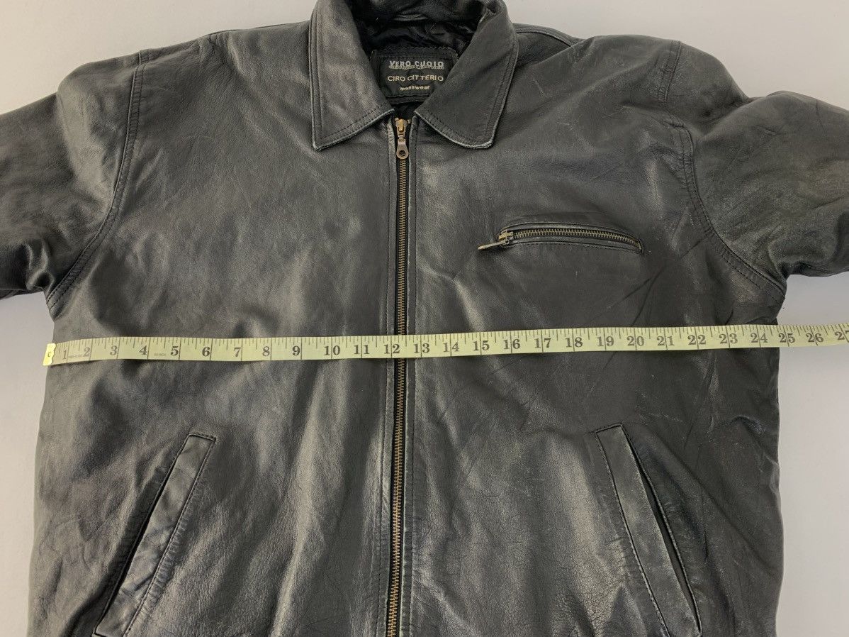 Vintage Vero Cuolo Ciro Citterio Menswear Leather Bomber Padded Size US L / EU 52-54 / 3 - 9 Thumbnail