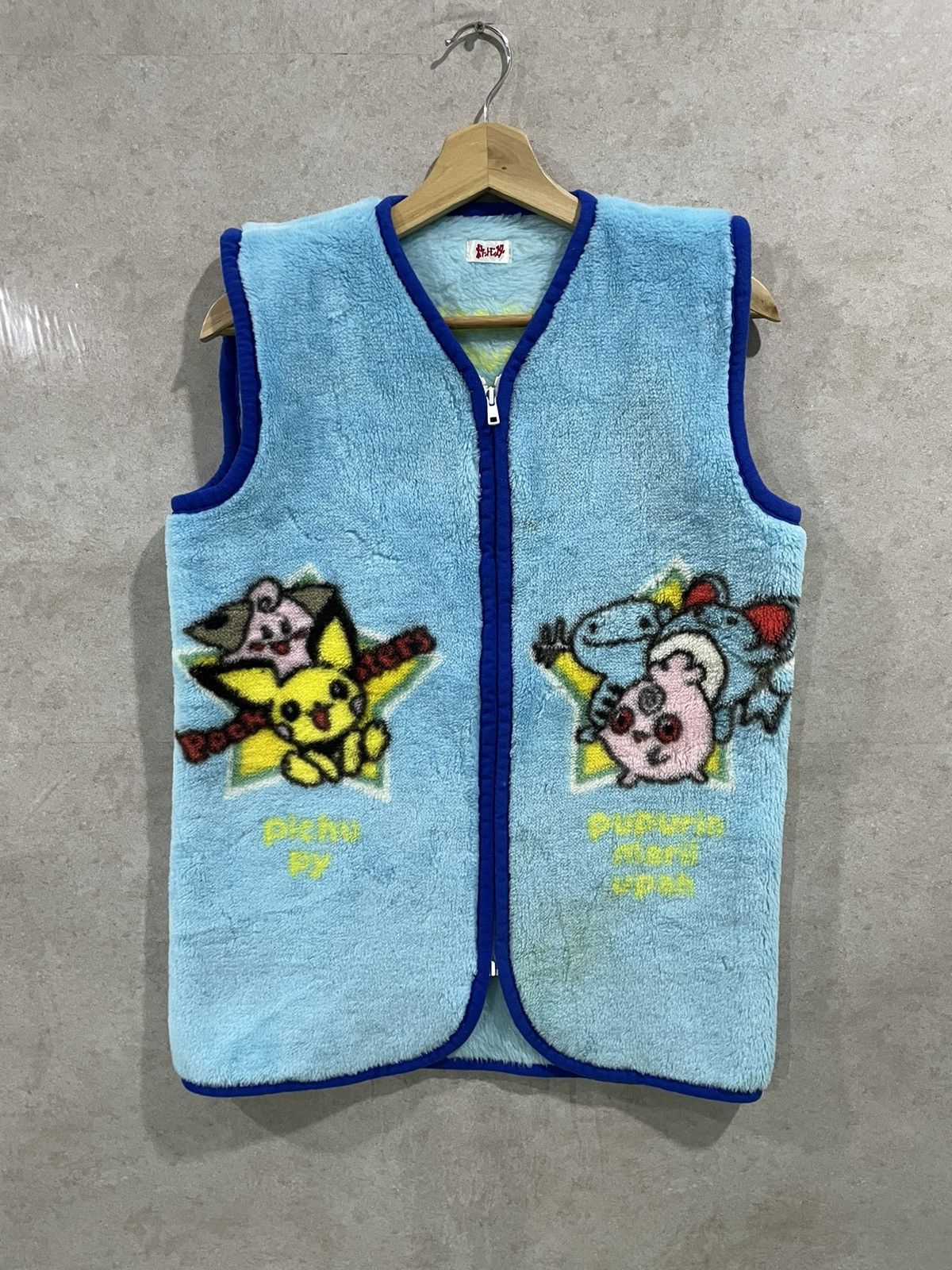 Japanese Brand Vintage Pokemon Fleece Vest AOP Limited Edition Size US M / EU 48-50 / 2 - 1 Thumbnail