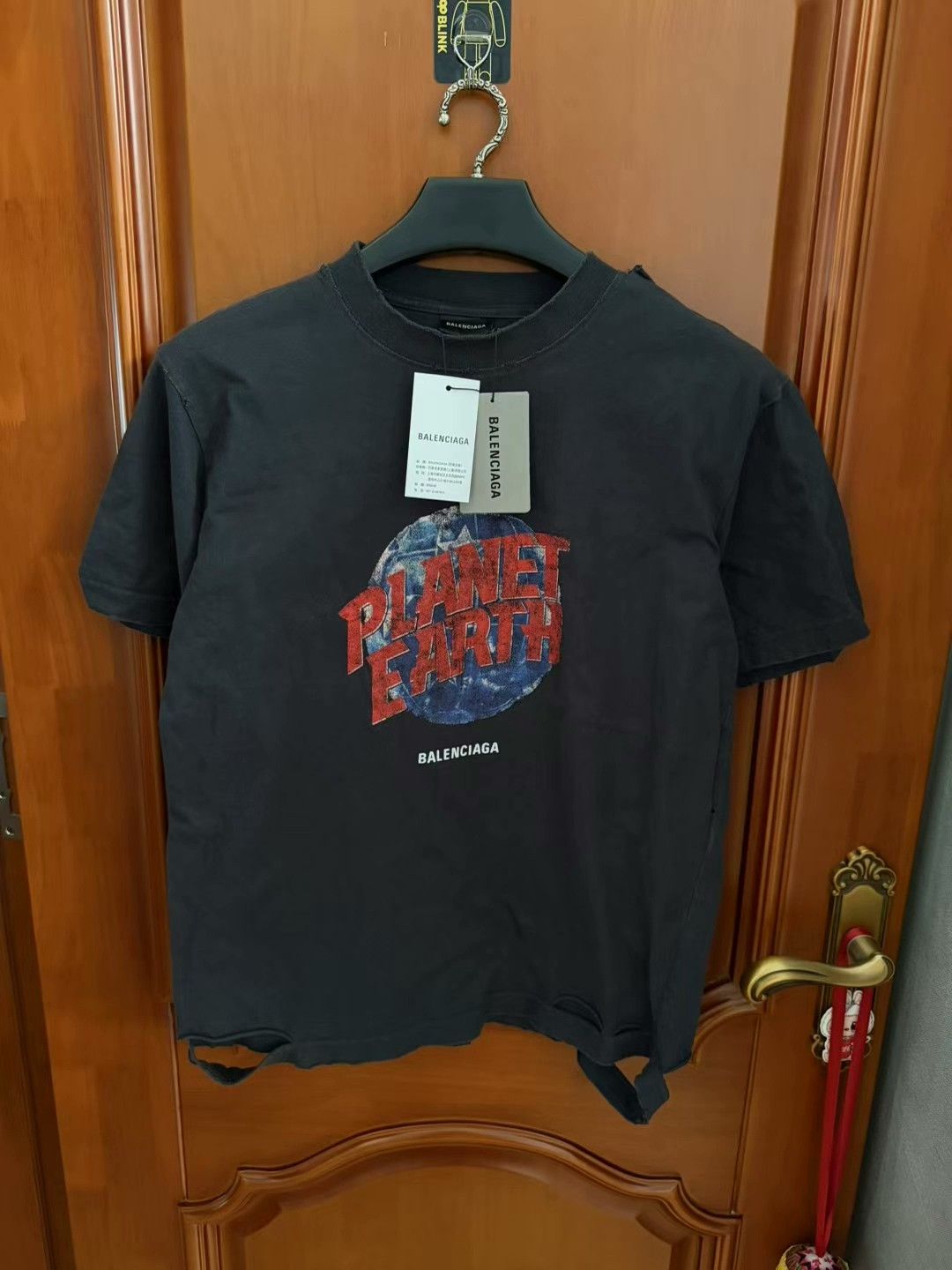 balenciaga planet earth graphic t-shirt