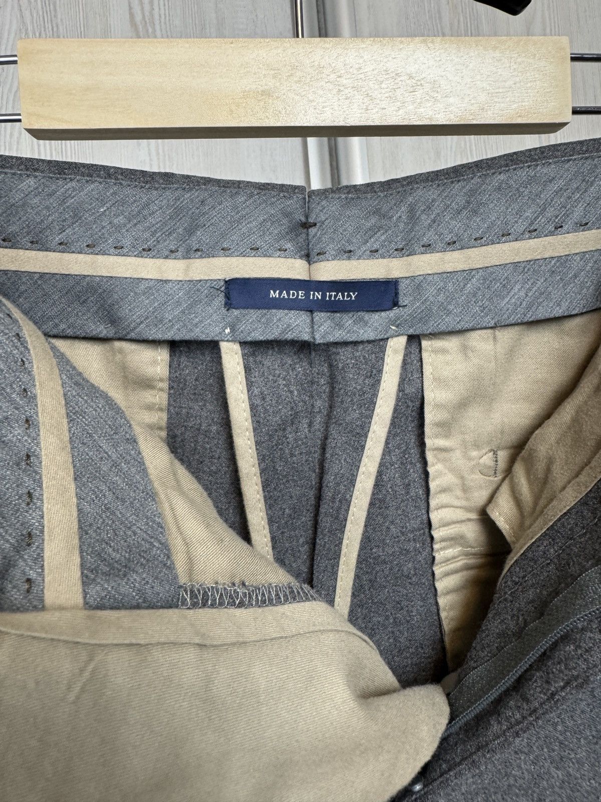 Boggi Boggi Milano made in Italy grey wool buckles classic pants Size US 36 / EU 52 - 12 Thumbnail
