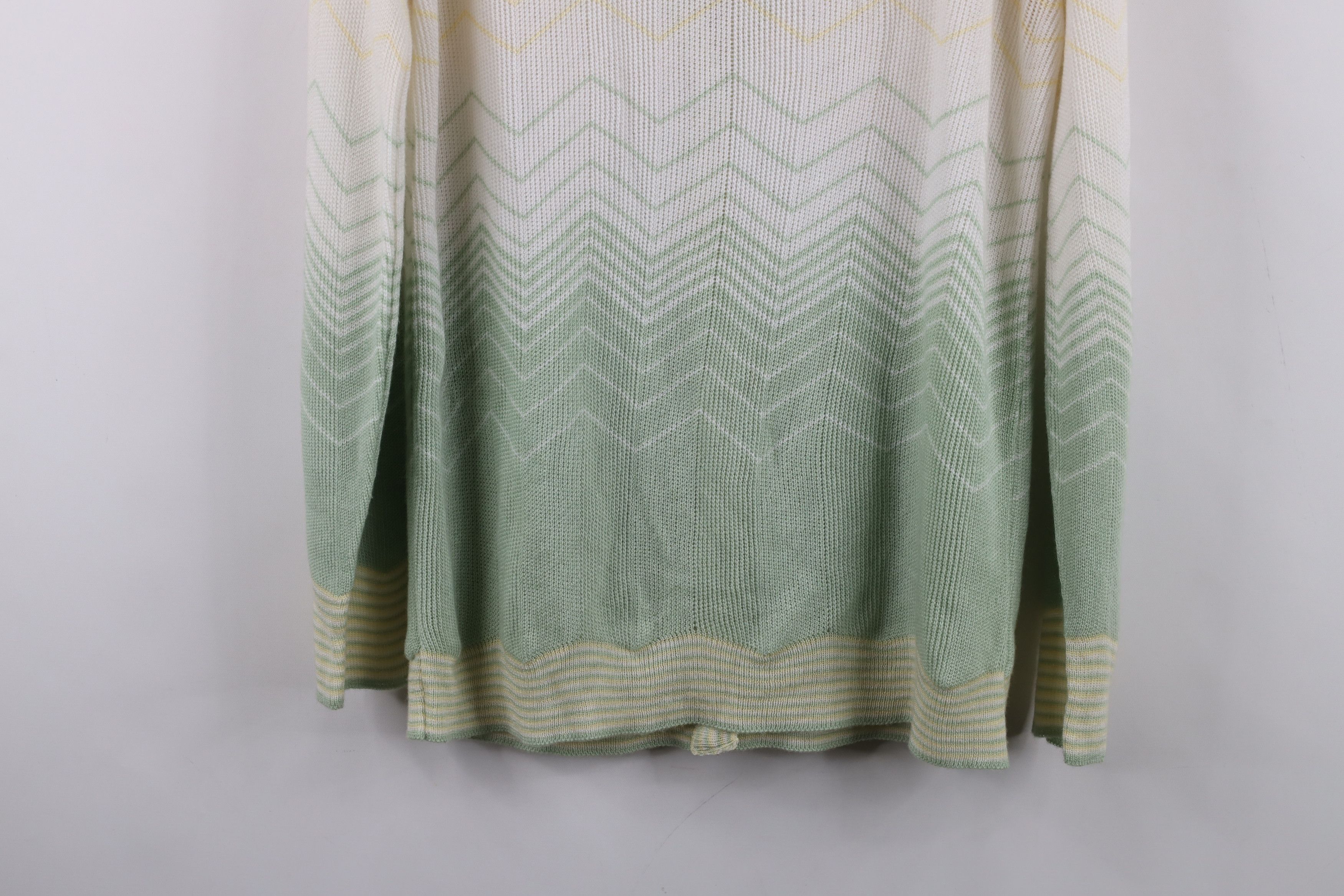 Vintage Vintage 90s Streetwear Herringbone Knit Cardigan Sweater USA Size M / US 6-8 / IT 42-44 - 12 Thumbnail