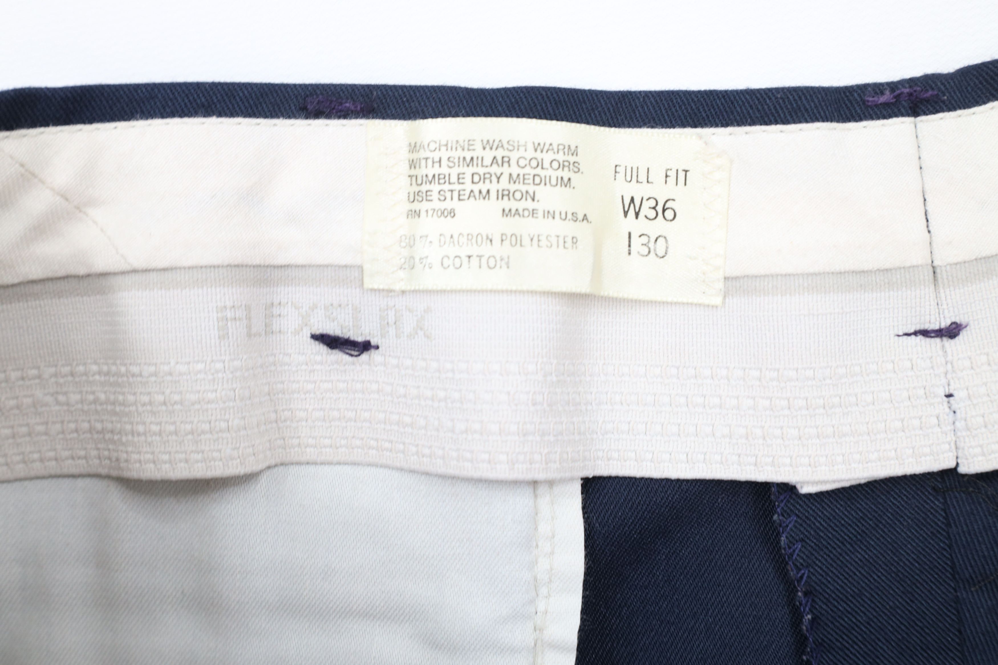 Vintage Vintage 70s Streetwear Flared Wide Leg Chino Pants Blue Size US 36 / EU 52 - 7 Thumbnail