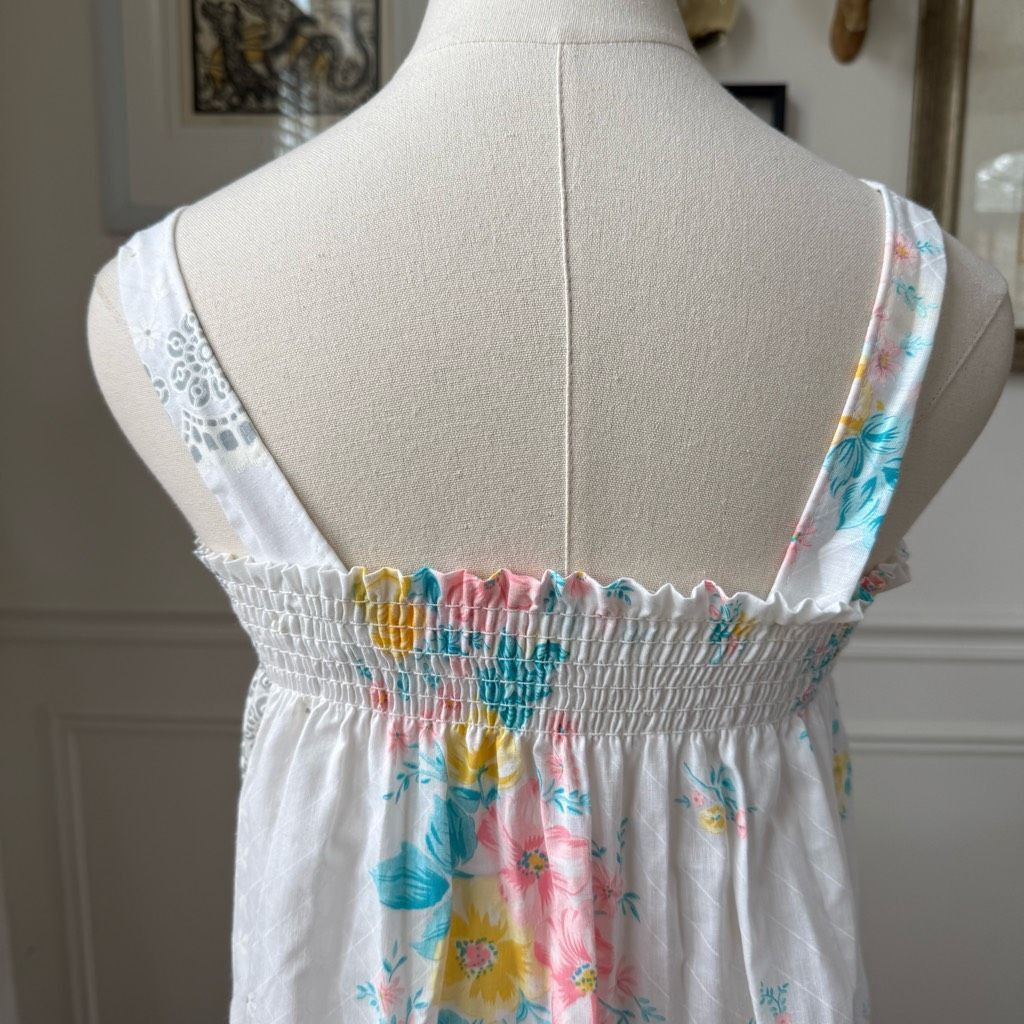 Vintage Vintage 70s Sundress Nightgown Floral Smocked S Size S / US 4 / IT 40 - 3 Thumbnail