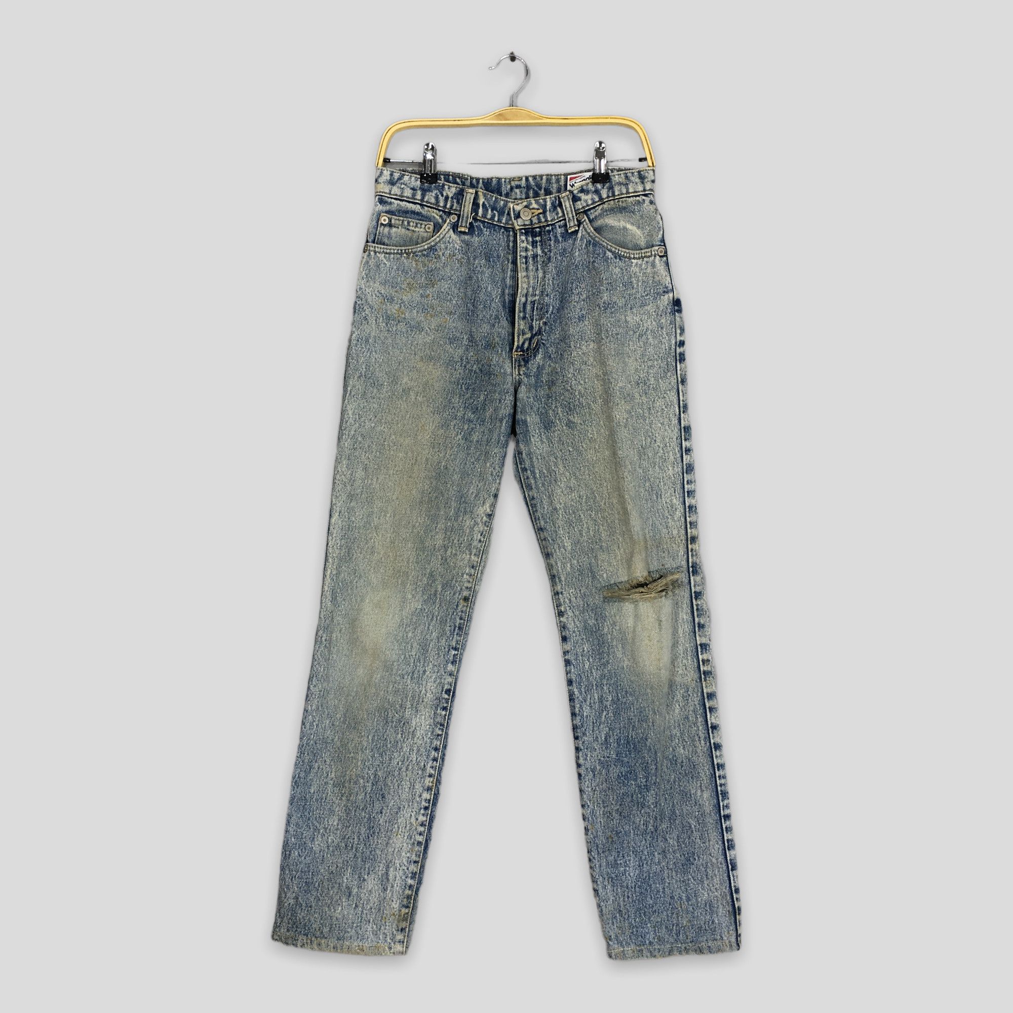 Wrangler Jeans Men's 32 X 28 Vintage Light Wash Baggy