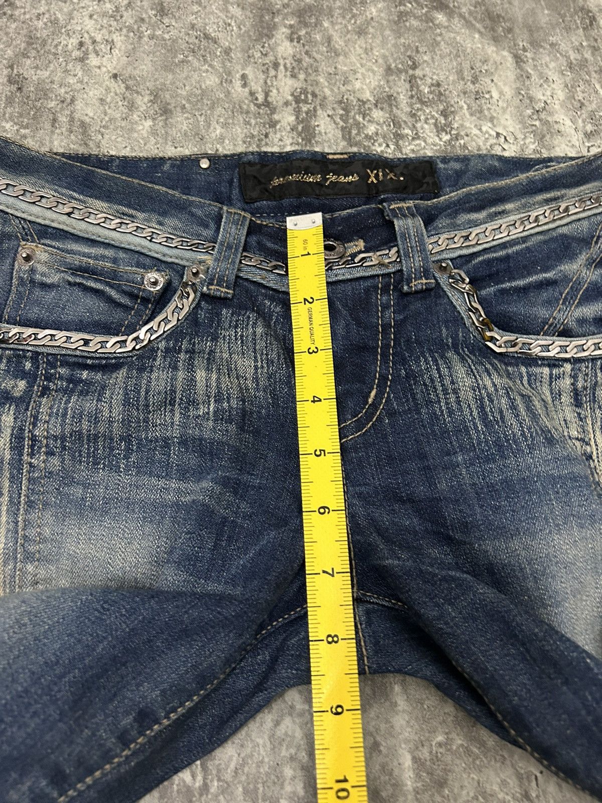 If Six Was Nine × Japanese Brand × Le Grande Bleu (L.G.B.) XIX Denim Chain Boot Cut Mudwash Pants Size US 28 / EU 44 - 16 Thumbnail