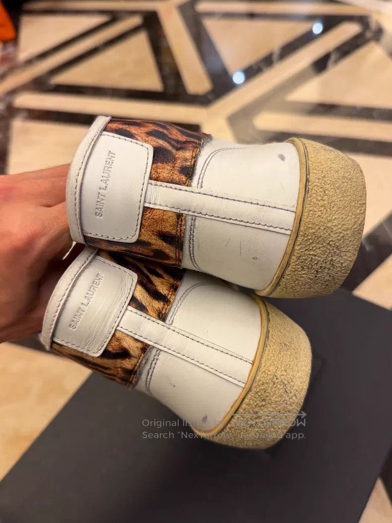 Saint Laurent Paris Saint Laurent Paris Distressed Leopard Print High Tops Size US 9 / EU 42 - 5 Thumbnail