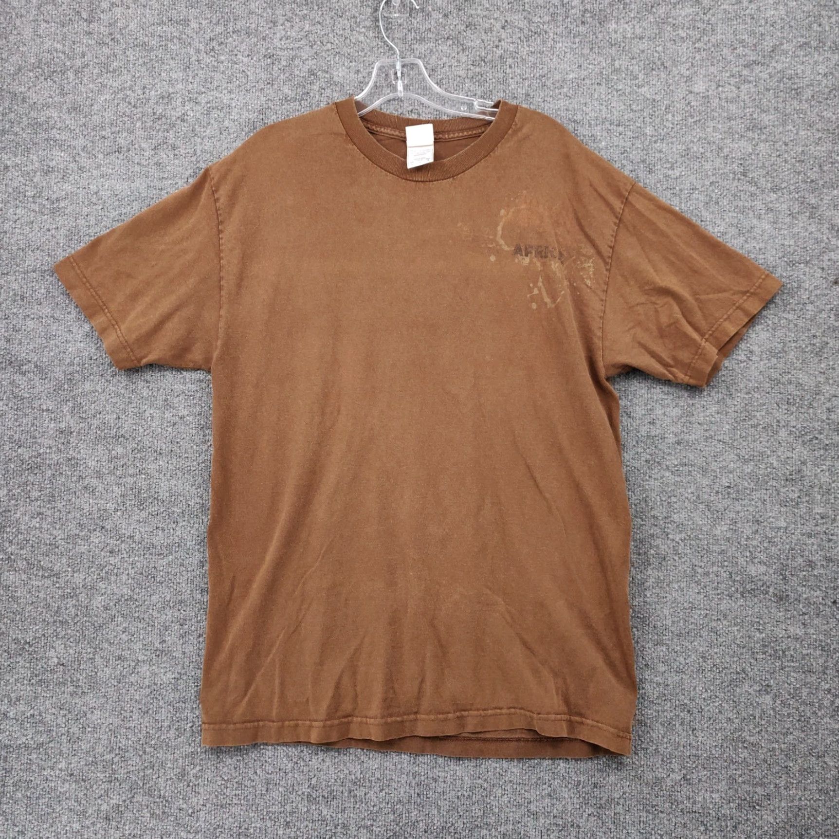 AAA AAA T Shirt Mens L Brown Cotton Crew Neck Short Sleeve Regular Size US L / EU 52-54 / 3 - 2 Thumbnail