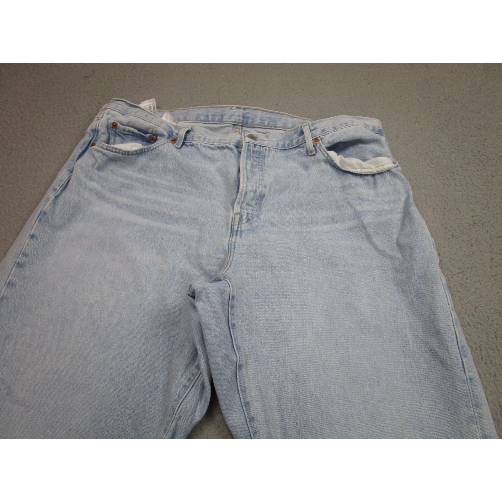 Levi's Levi's 501 Jeans Womens 20W M Plus Light Wash Blue Big E Premium Denim Straight Classic Vintage: No Size 42" / US 20 - 2 Thumbnail