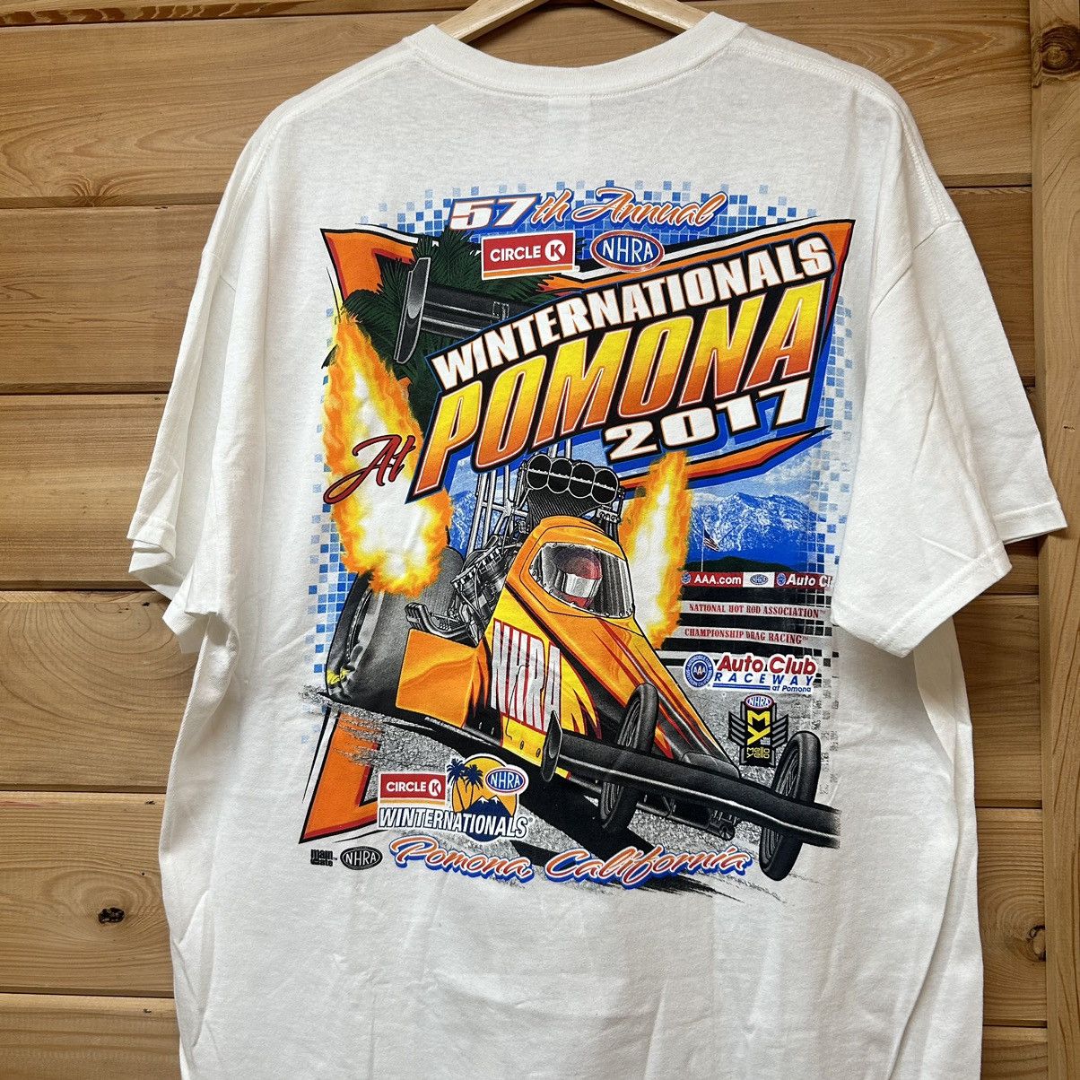 NASCAR Vintage Y2K 2000s NHRA Drag Racing Big Print T Shirt Size US XL / EU 56 / 4 - 2 Thumbnail