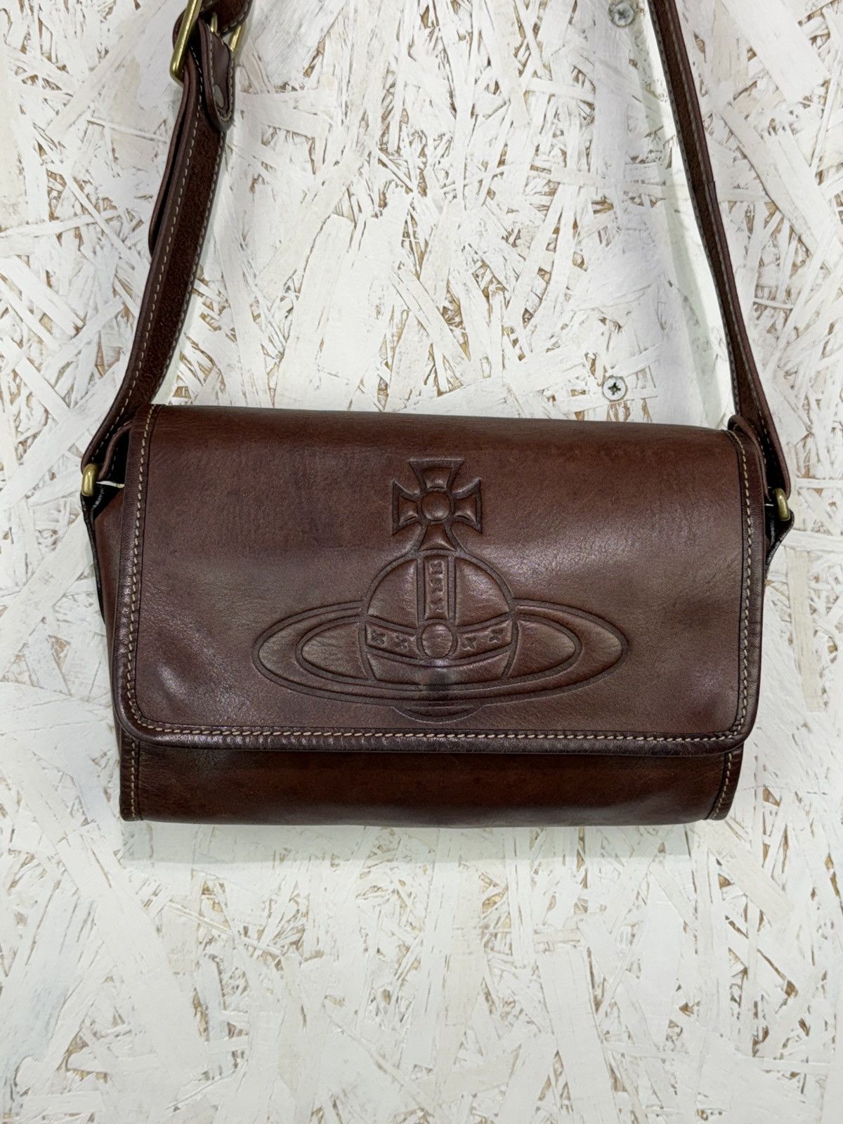 Vivienne Westwood Vivienne Westwood Gold Label Embossed Leather Shoulder Bag Size ONE SIZE - 1 Thumbnail