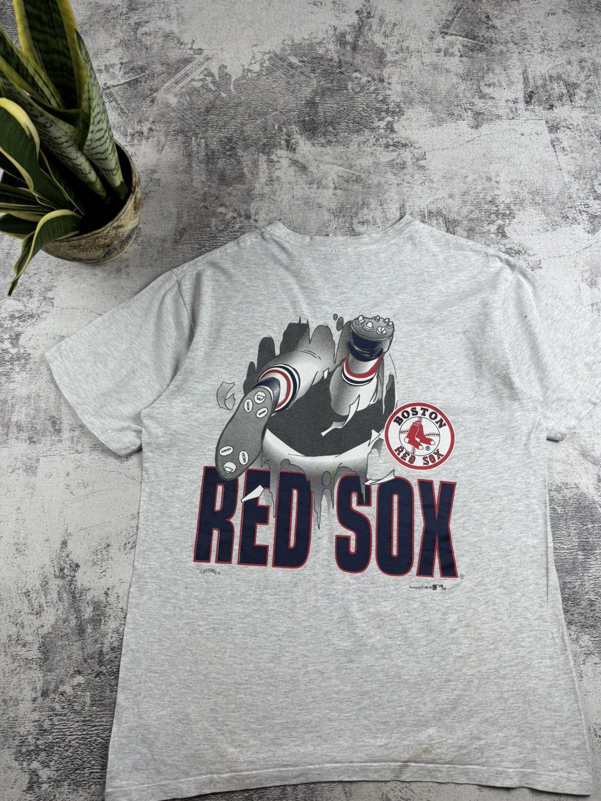 MLB Boston Red Sox Nutmeg Men’s XL Cotton Vintage Baseball MLB Jersey USA T Shirt Size US XL / EU 56 / 4 - 14 Thumbnail