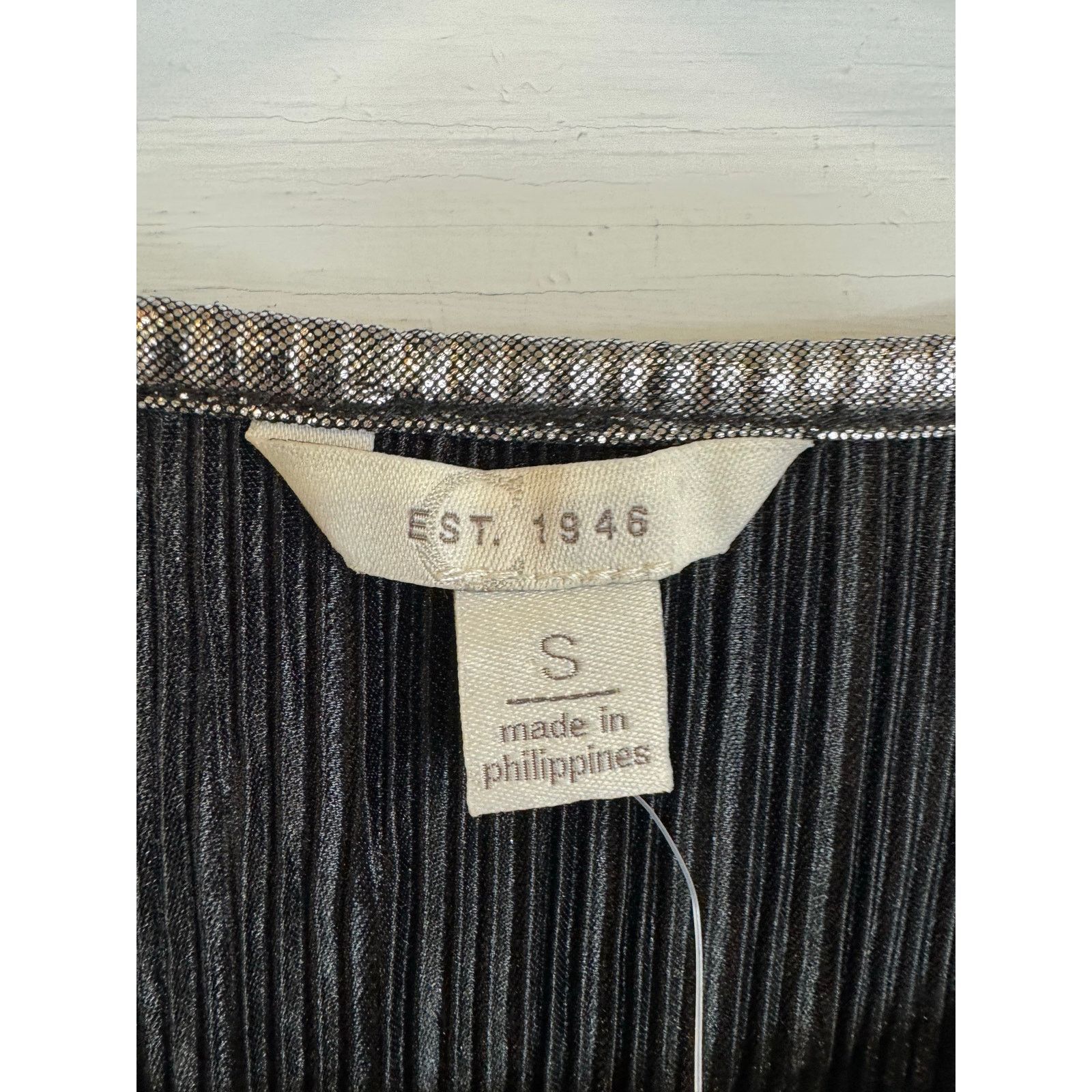 Other Cato 3/4 Sleeve Silver Blouse Women's Size Small Size S / US 4 / IT 40 - 3 Thumbnail