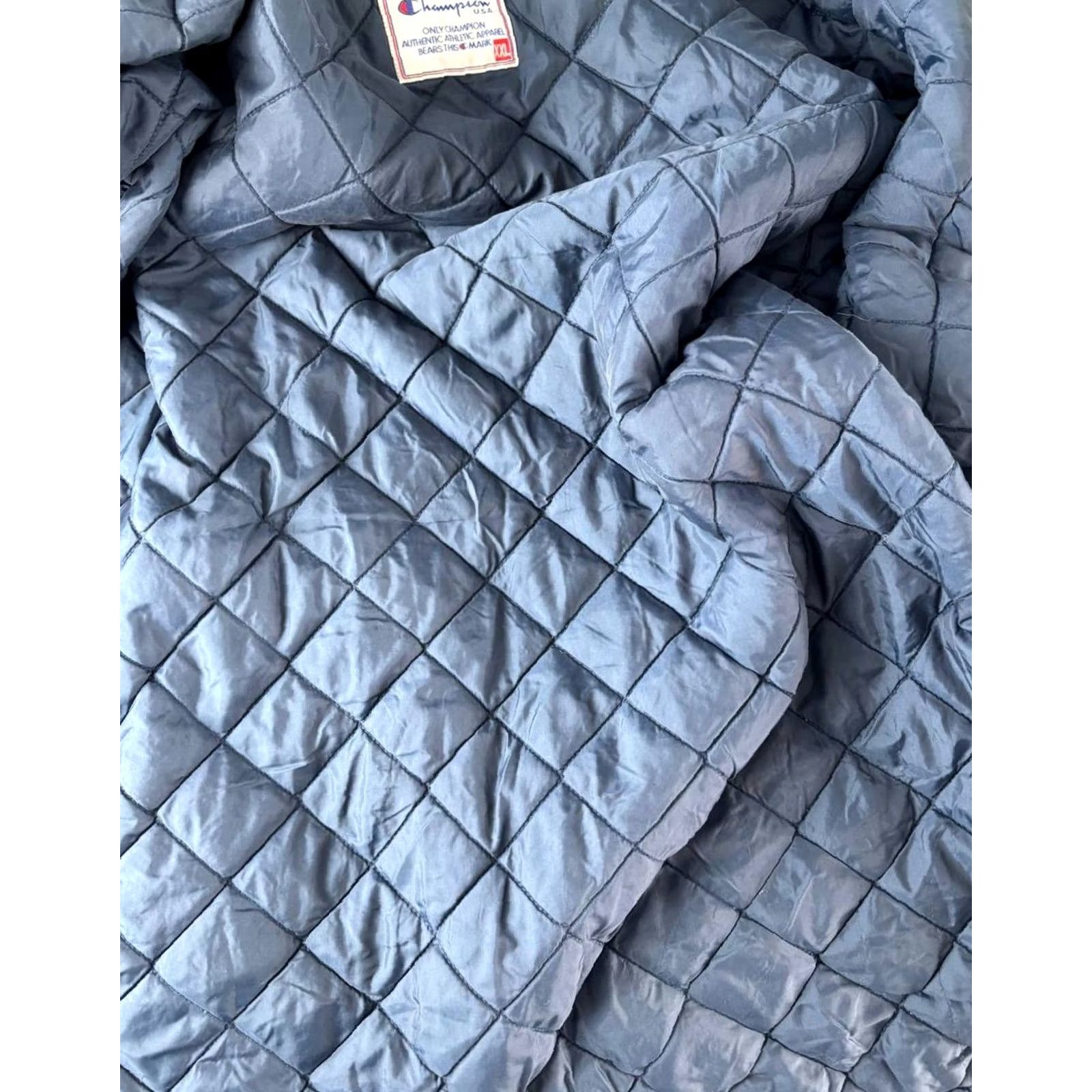 Champion Champion Jacket Mens 2XL Blue Puffer Quilt Quilted USA Vintage - 90s? Size US XXL / EU 58 / 5 - 4 Thumbnail