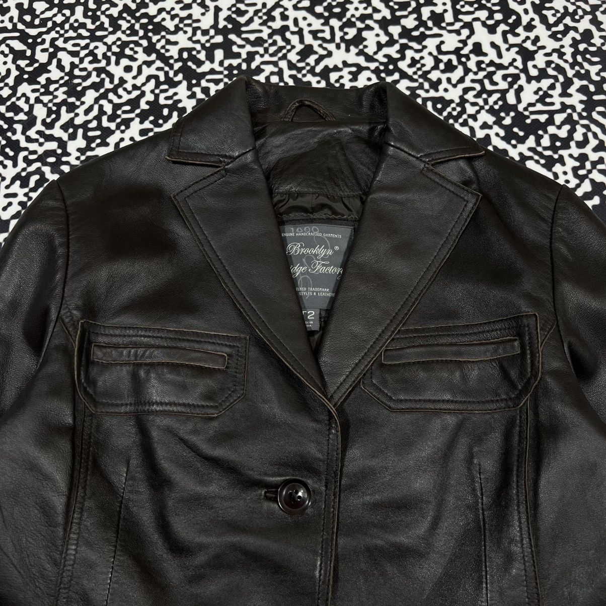 Vintage Vintage Y2K Lamb Leather Jacket Blazer Japanese Retro Style Size S / US 4 / IT 40 - 6 Thumbnail