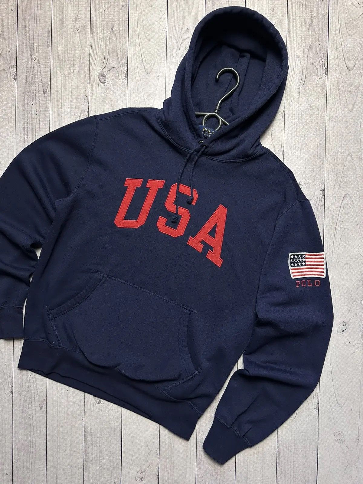 Polo Ralph Lauren Vintage polo Ralph Lauren Hoodie USA big logo size M Size US M / EU 48-50 / 2 - 2 Thumbnail
