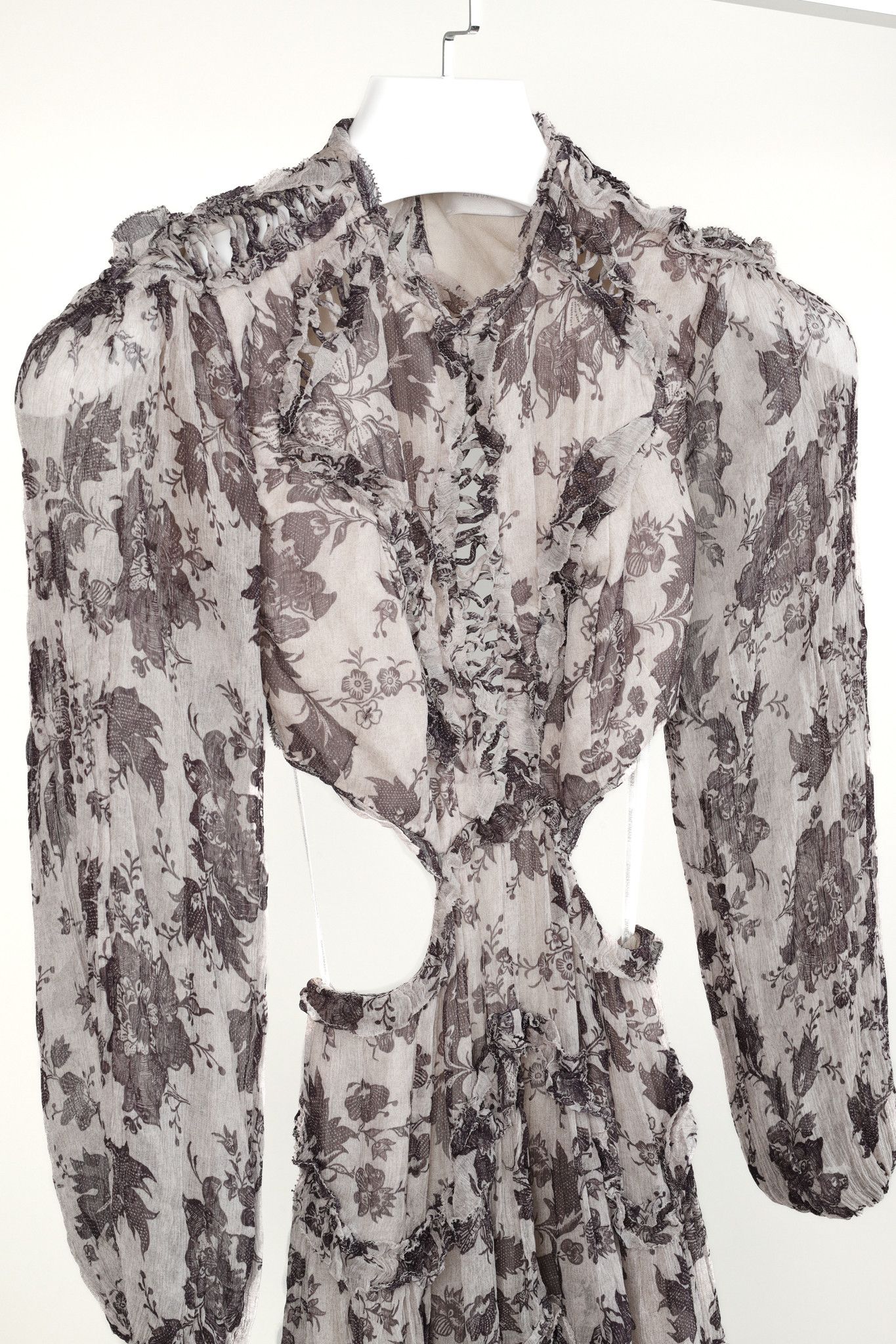 Zimmermann Zimmerman Juno Aged Batik Floral Long-Sleeve Mini Dress Size 27" / US 4 / IT 40 - 3 Thumbnail