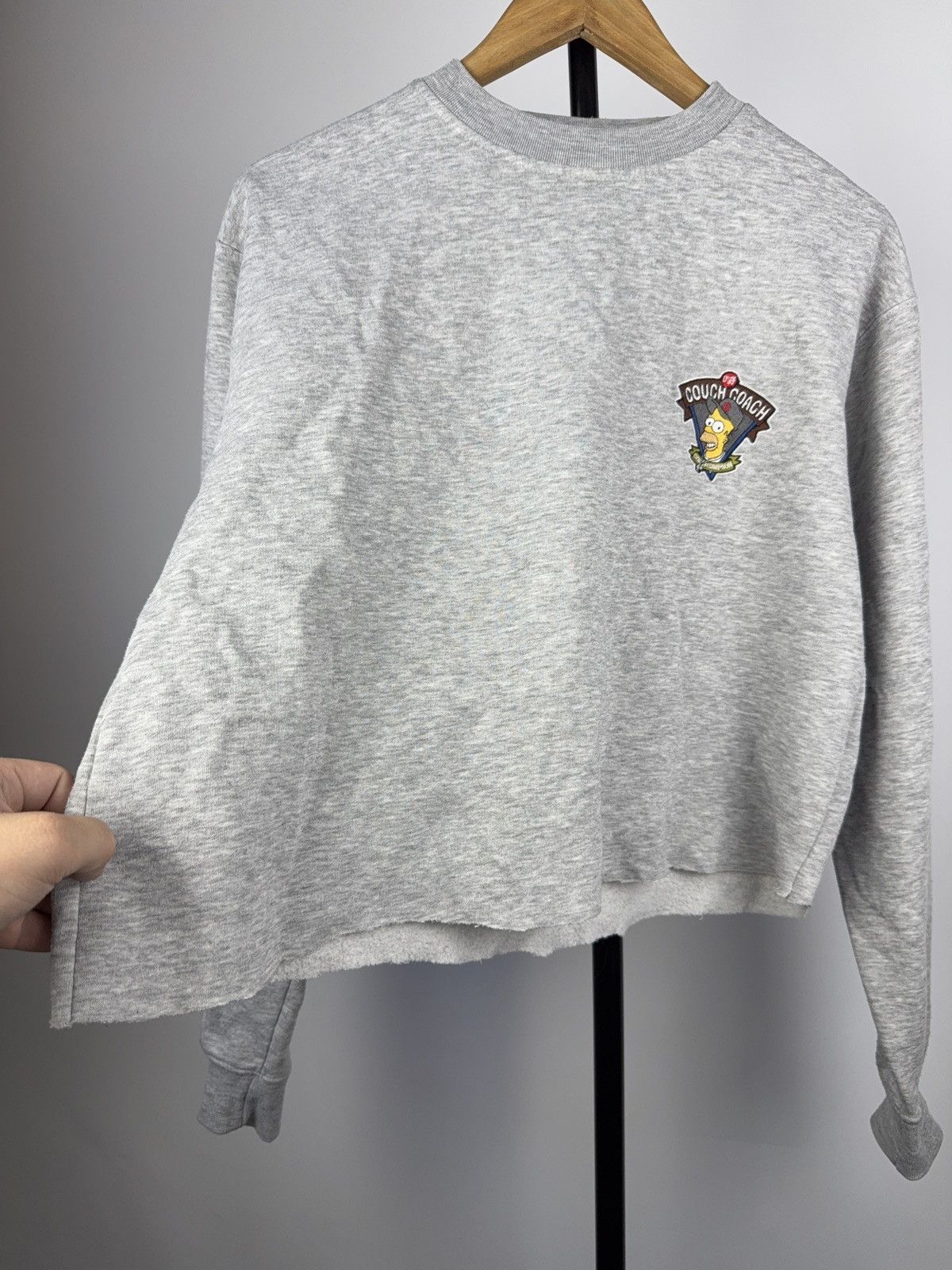 The Simpsons Vintage 1998 The Simpson COACH Logo Crop Sweatshirt Y2K Size ONE SIZE - 6 Thumbnail
