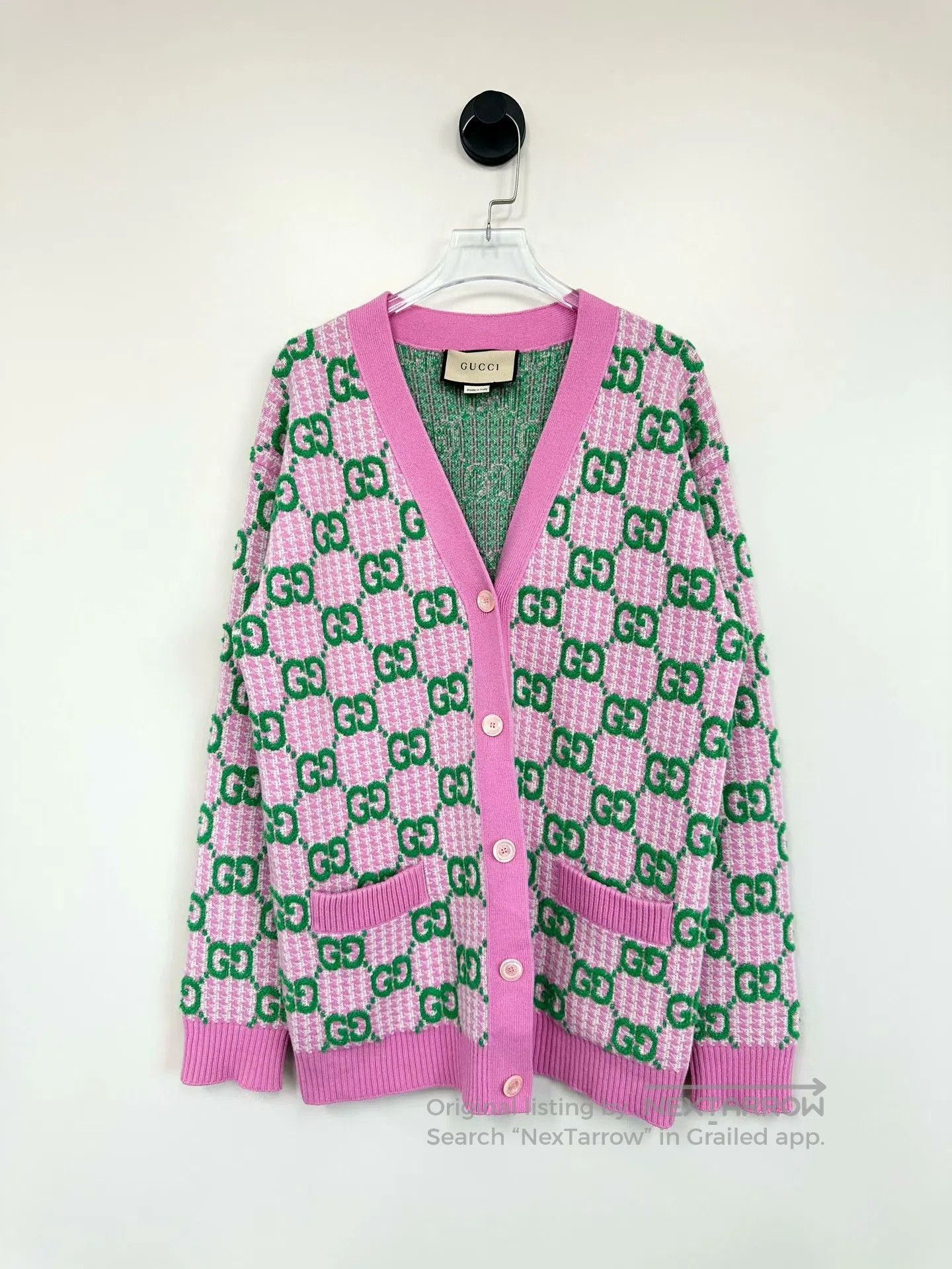 Gucci Guicci Pink Double G Logo Knit Cardigan| Size US S / EU 44-46 / 1 - 1 Thumbnail