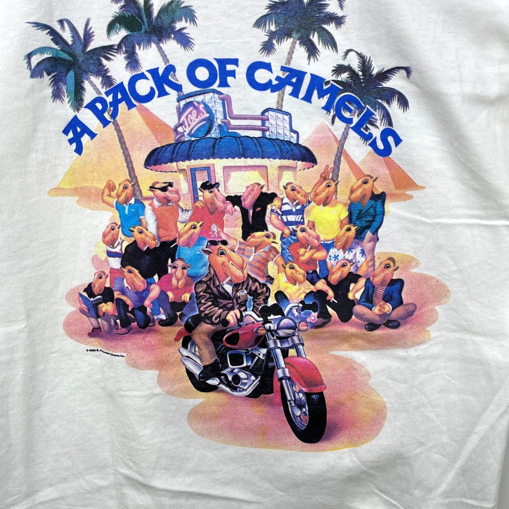 Camel VINTAGE Camel T-Shirt Shirt Men XL White 90s Pack of Camels Cigarettes Single Stitch Pocket Brand New Size US XL / EU 56 / 4 - 3 Thumbnail