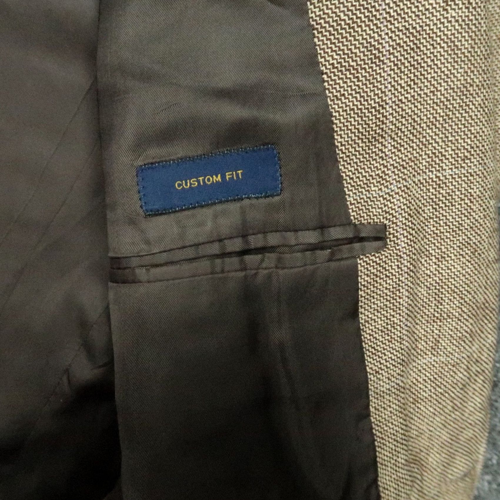 Polo Ralph Lauren Polo Ralph Lauren Blazer Mens 40R Brown Wool Silk Custom Fit Single-Breasted 2-Button Notch Lapel Vented Coat Size US L / EU 52-54 / 3 - 4 Thumbnail