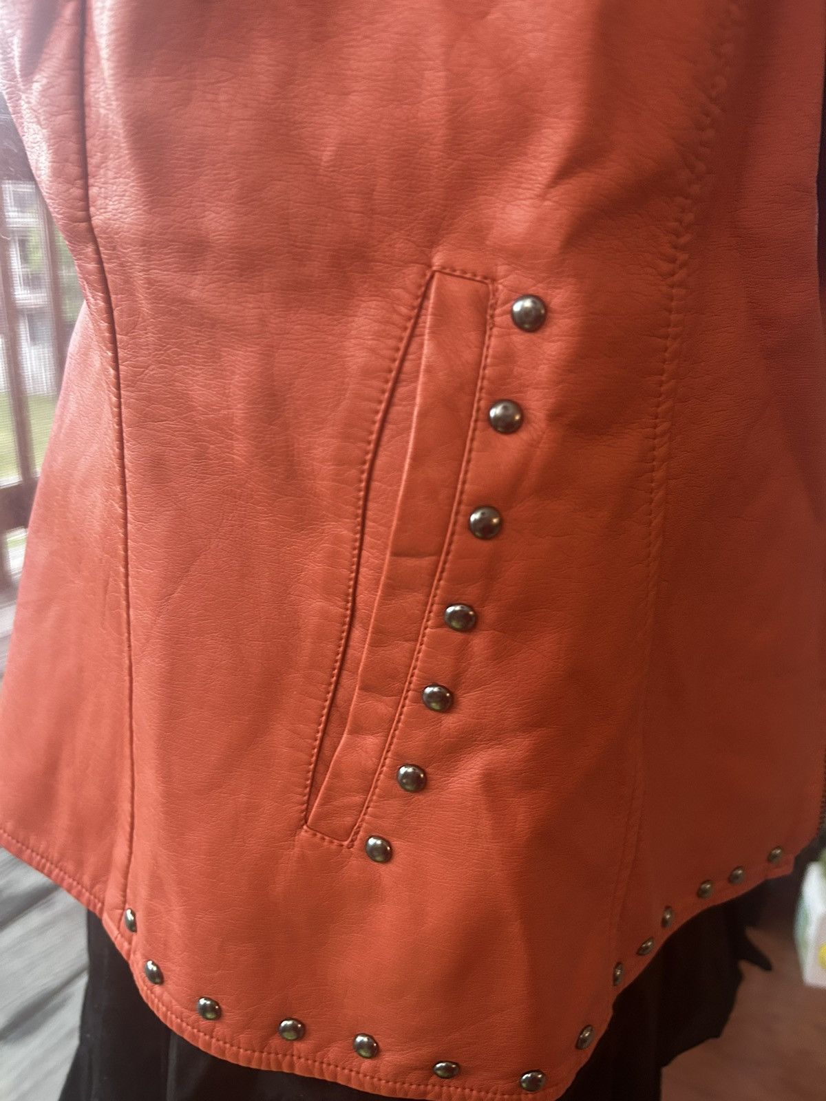 Other Cristina Orange Studded Vest Size L / US 10 / IT 46 - 3 Thumbnail