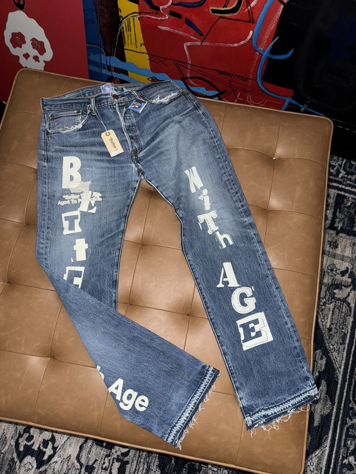 Better With Age Better with age logo jeans Size US 32 / EU 48 - 1 Thumbnail