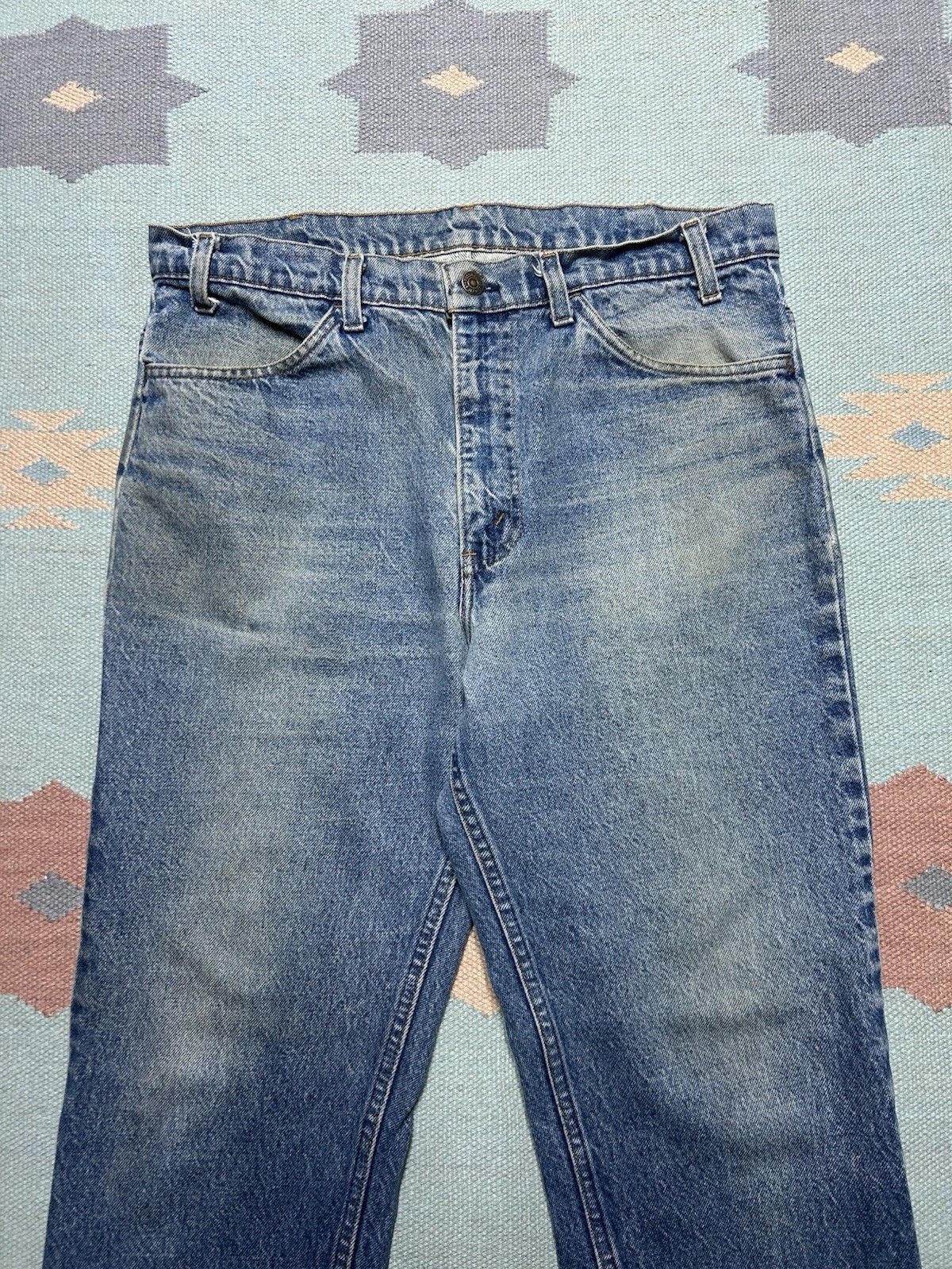 Vintage Vtg 80s Levis 519 0217 jeans orange tab faded straight 34x29 Size US 34 / EU 50 - 7 Thumbnail
