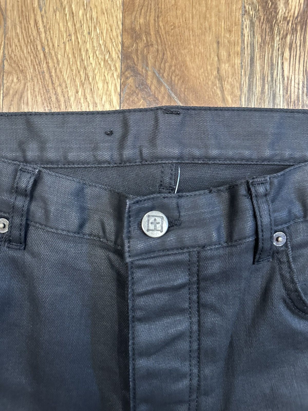 Ksubi Ksubi Plain Black Waxed Denim Jeans Size 36 Size US 36 / EU 52 - 3 Thumbnail