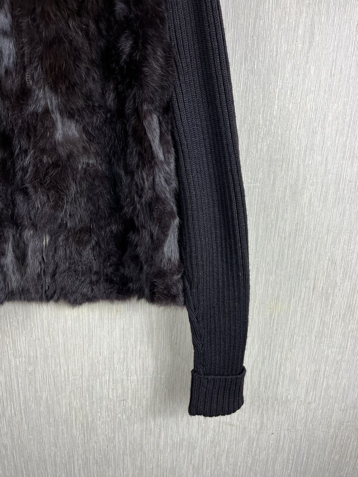 If Six Was Nine × Japanese Brand × Vintage Vintage real fur sweater cardigan zip knit hoodie sweatshirt Size L / US 10 / IT 46 - 6 Thumbnail