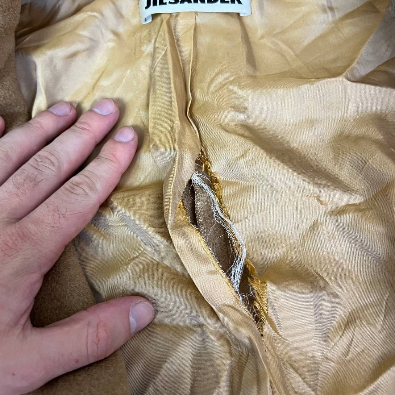 Jil Sander Jil Sander Vintage Coat 100% Camel Cupro Luxury Avant Garde Size M / US 6-8 / IT 42-44 - 7 Thumbnail