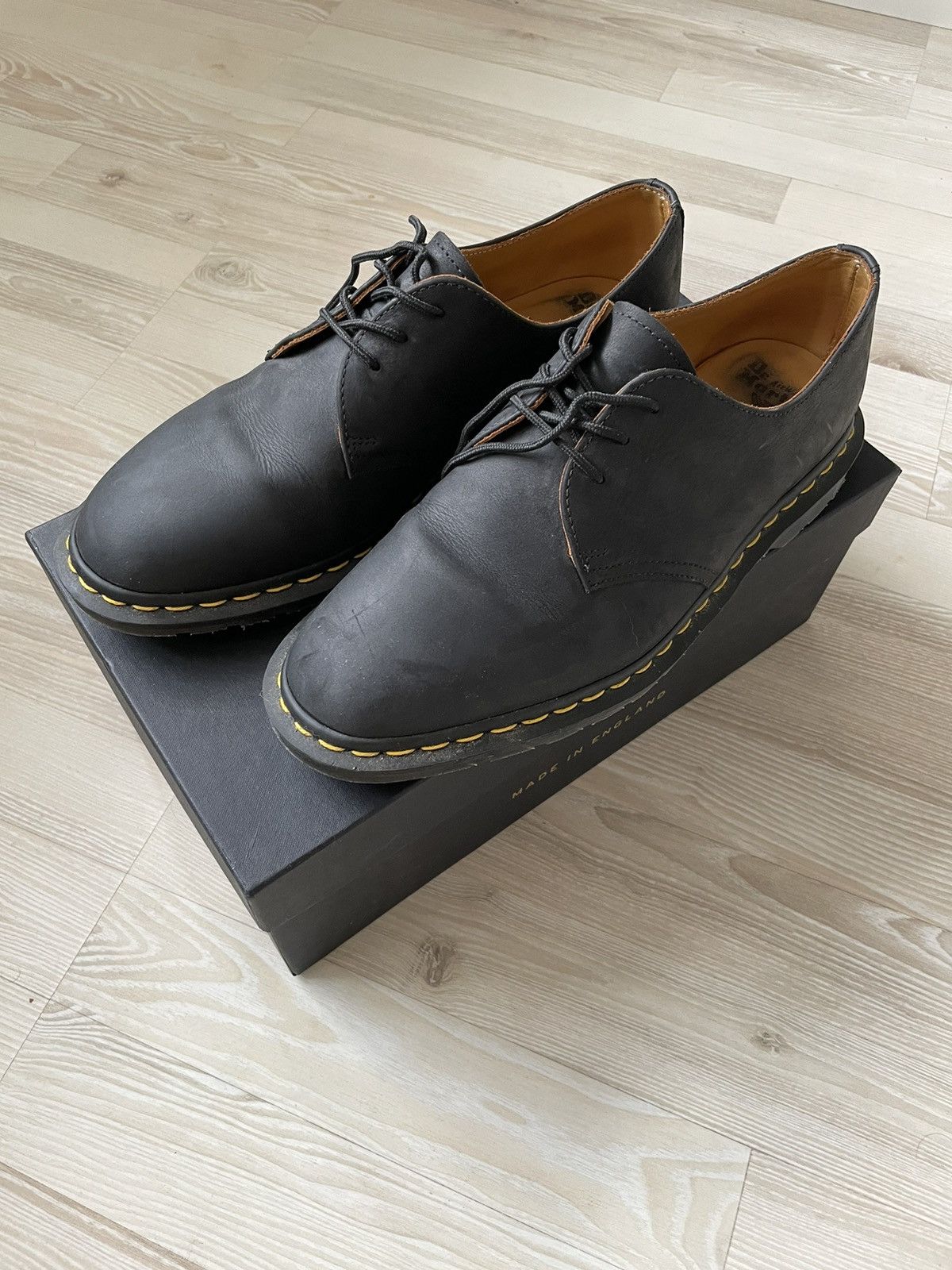 image of Dr Martens x Jjjjound Dr. Martens Archie Ii Shoes in Black, Men's (Size 9)