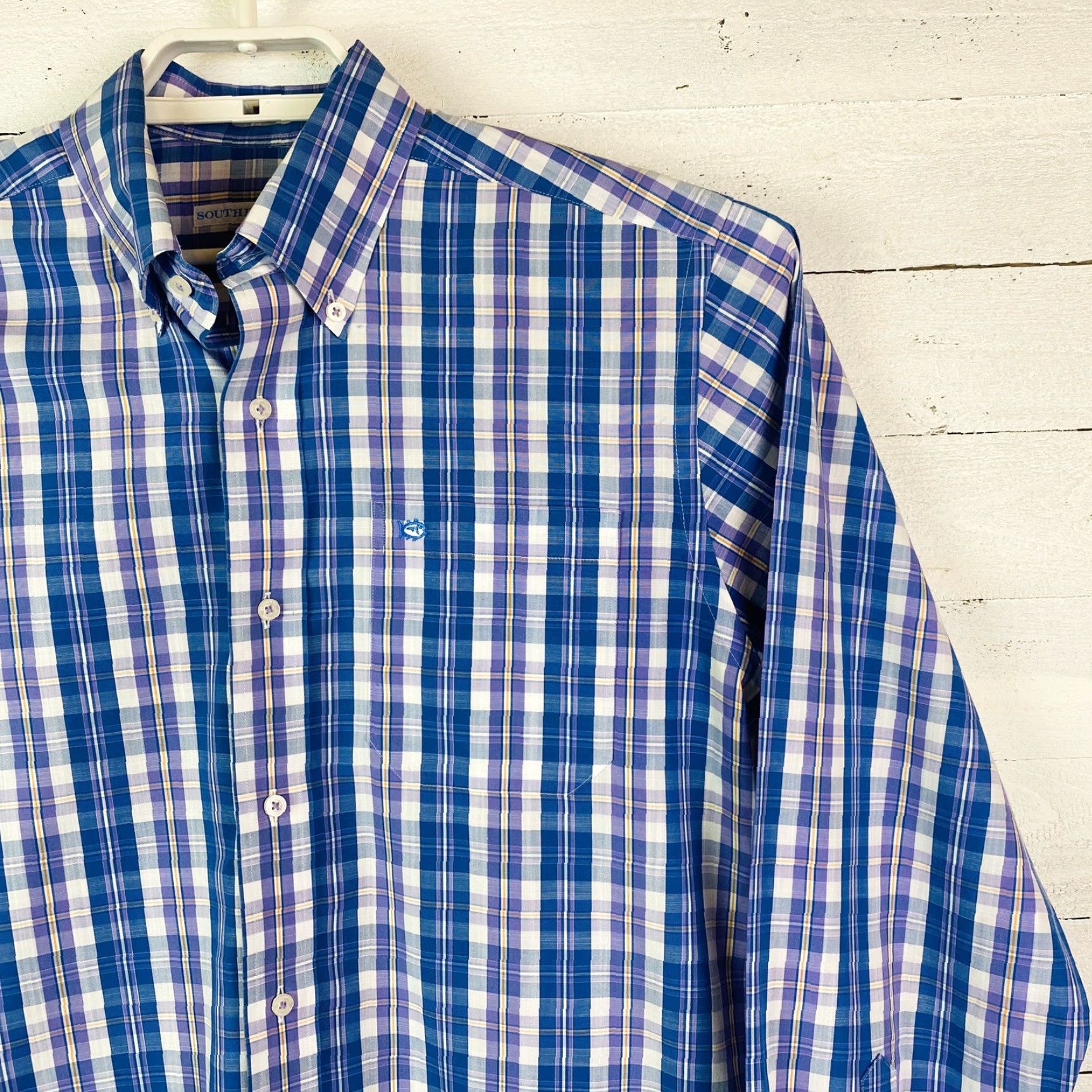 Southern Tide VINTAGE Southern Tide Mens Shirt Small Long Sleeve Blue Plaid Classic Fit Button Up Size US S / EU 44-46 / 1 - 4 Thumbnail