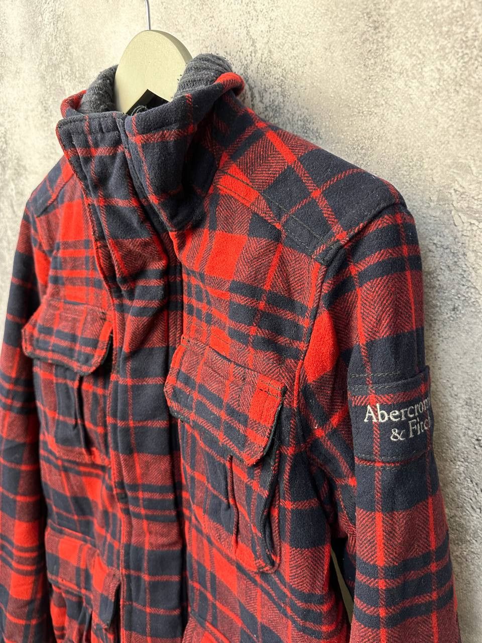 Abercrombie & Fitch Vintage Plaid Wool Barn Jacket