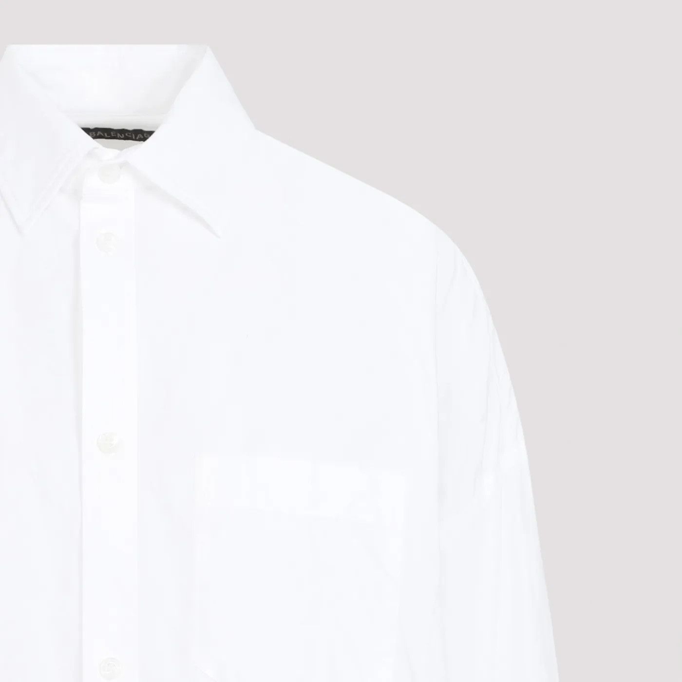 Balenciaga o1s1rm1224 Cocoon Shirt Large Fit in White Size XS / US 0-2 / IT 36-38 - 3 Thumbnail