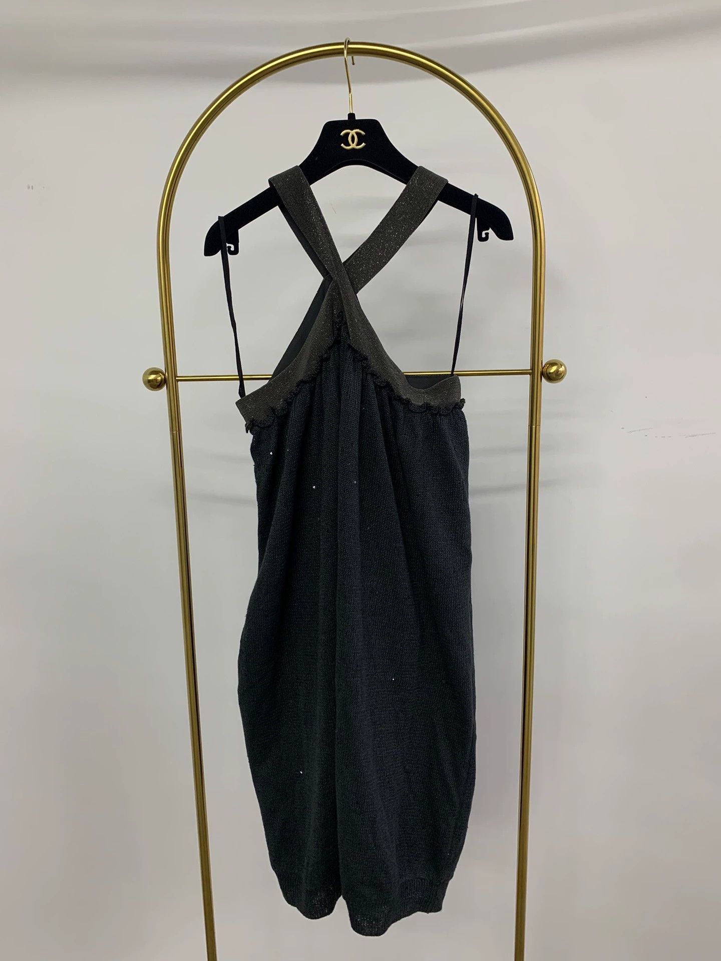 Brunello Cucinelli Brunello Cucinelli Black Halter Dress - dmc Size US M / EU 48-50 / 2 - 1 Thumbnail
