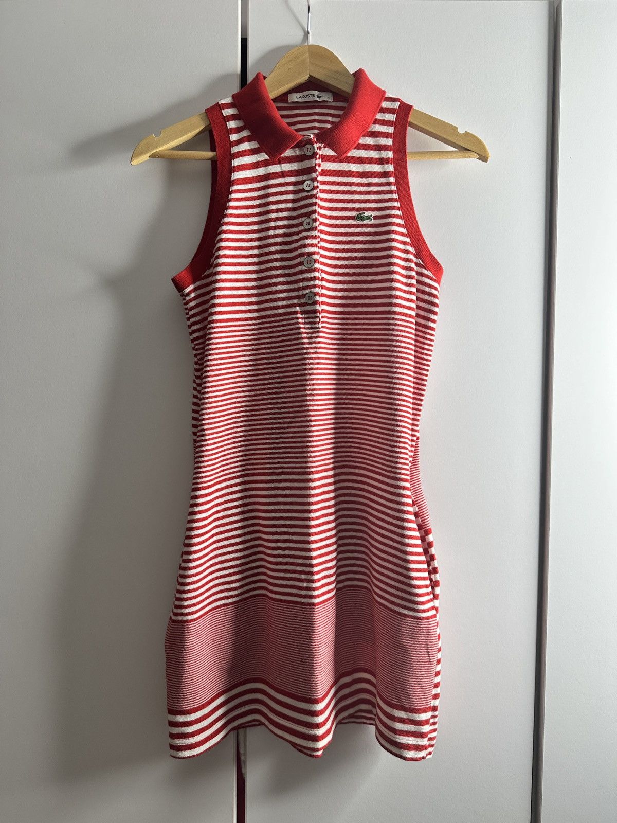 Lacoste Lacoste Striped red Tennis Sleeveless Dress Girls Size S / US 4 / IT 40 - 1 Thumbnail