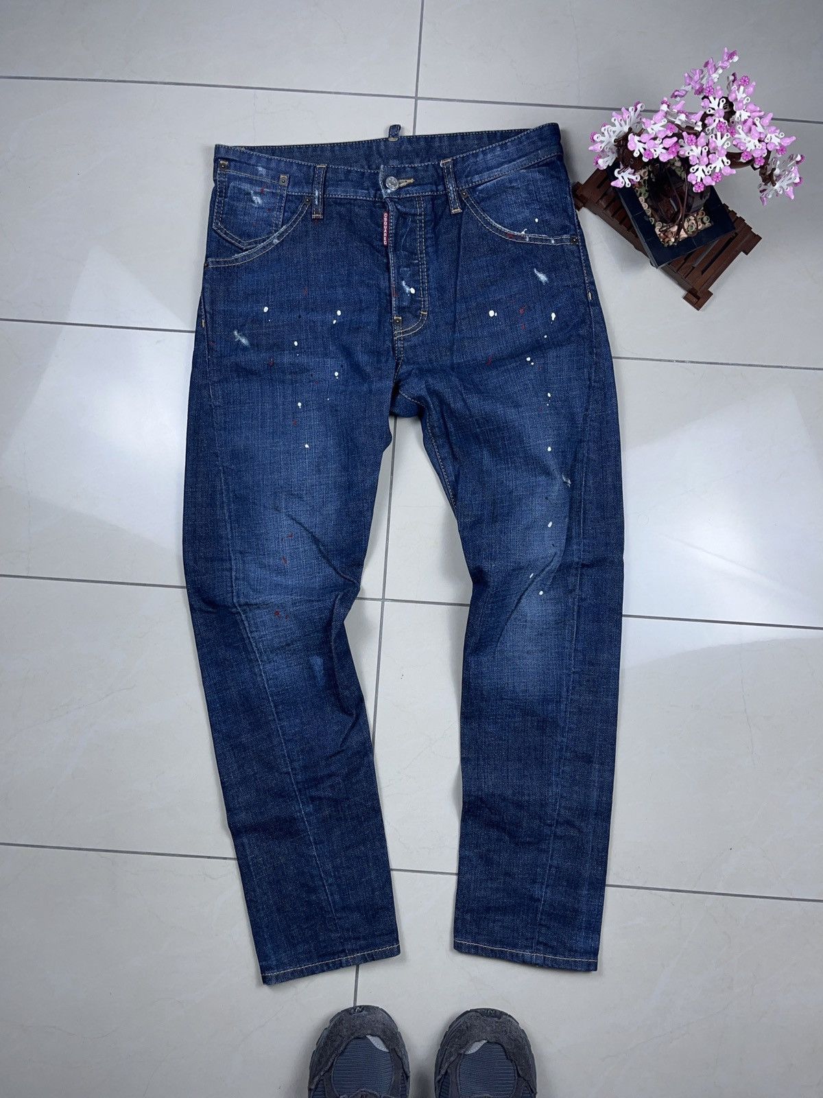 Designer × Dsquared2 ➕ Dsquared2 paint splatter slim skinny jeans designer Size US 32 / EU 48 - 1 Thumbnail
