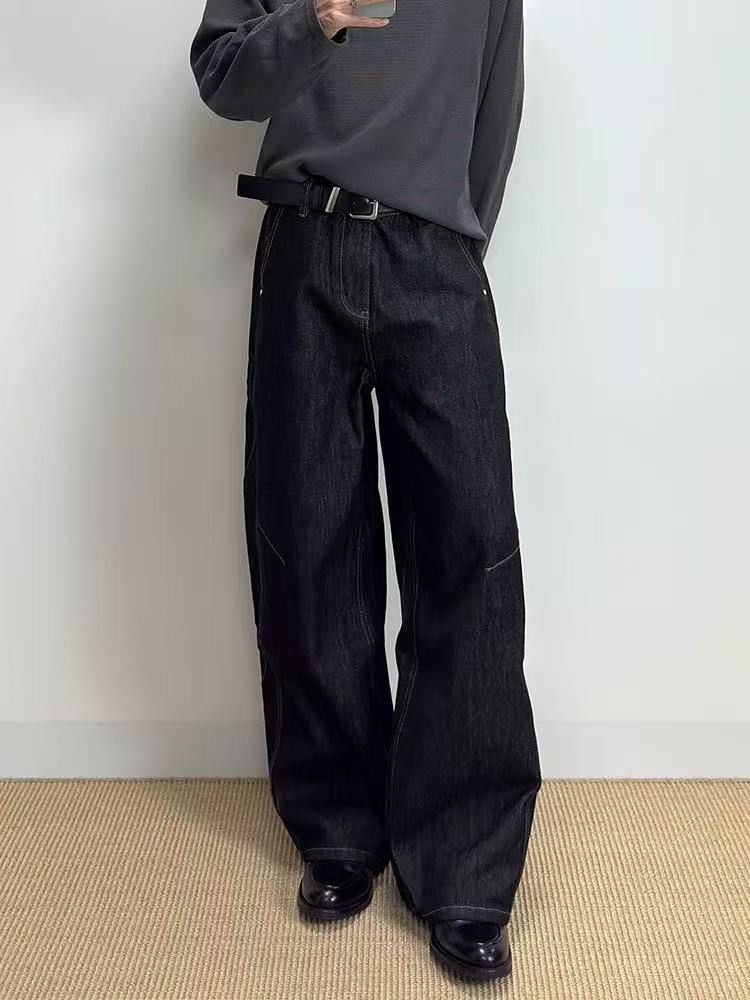 Japanese Brand American retro men's loose casual straight wide-leg jeans Size US 32 / EU 48 - 2 Thumbnail