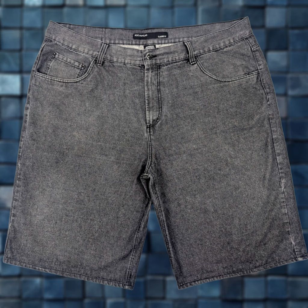 Rocawear VINTAGE Rocawear Jeans Shorts Men 49 Baggy Embroidered 5-Pocket DenIm Hip Hop Y2K 90s Black Size US 32 / EU 48 - 1 Thumbnail