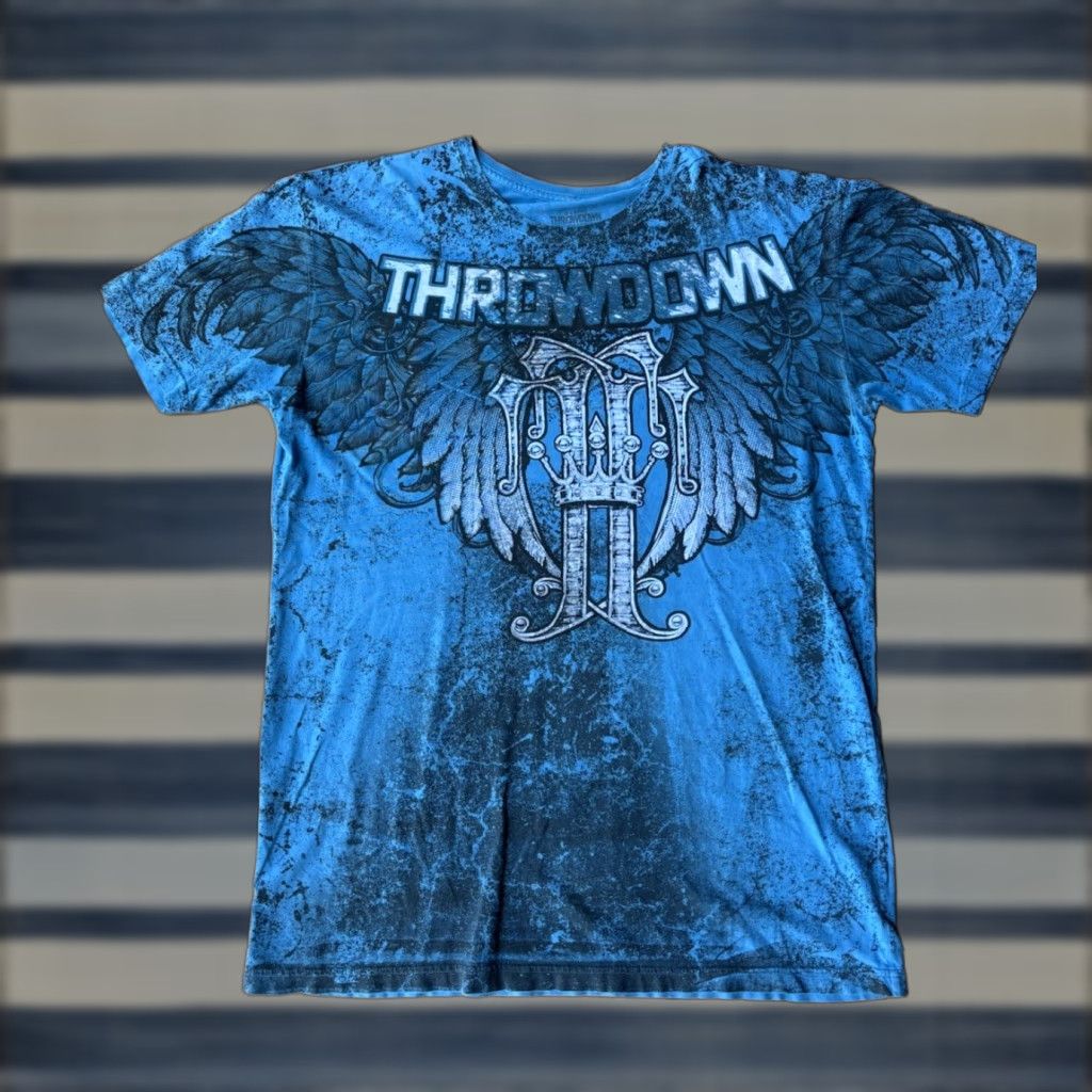 Affliction VINTAGE Y2K Throwdown Premium T Shirt XL Grunge Skater Affliction MMA Style Size US XL / EU 56 / 4 - 1 Thumbnail