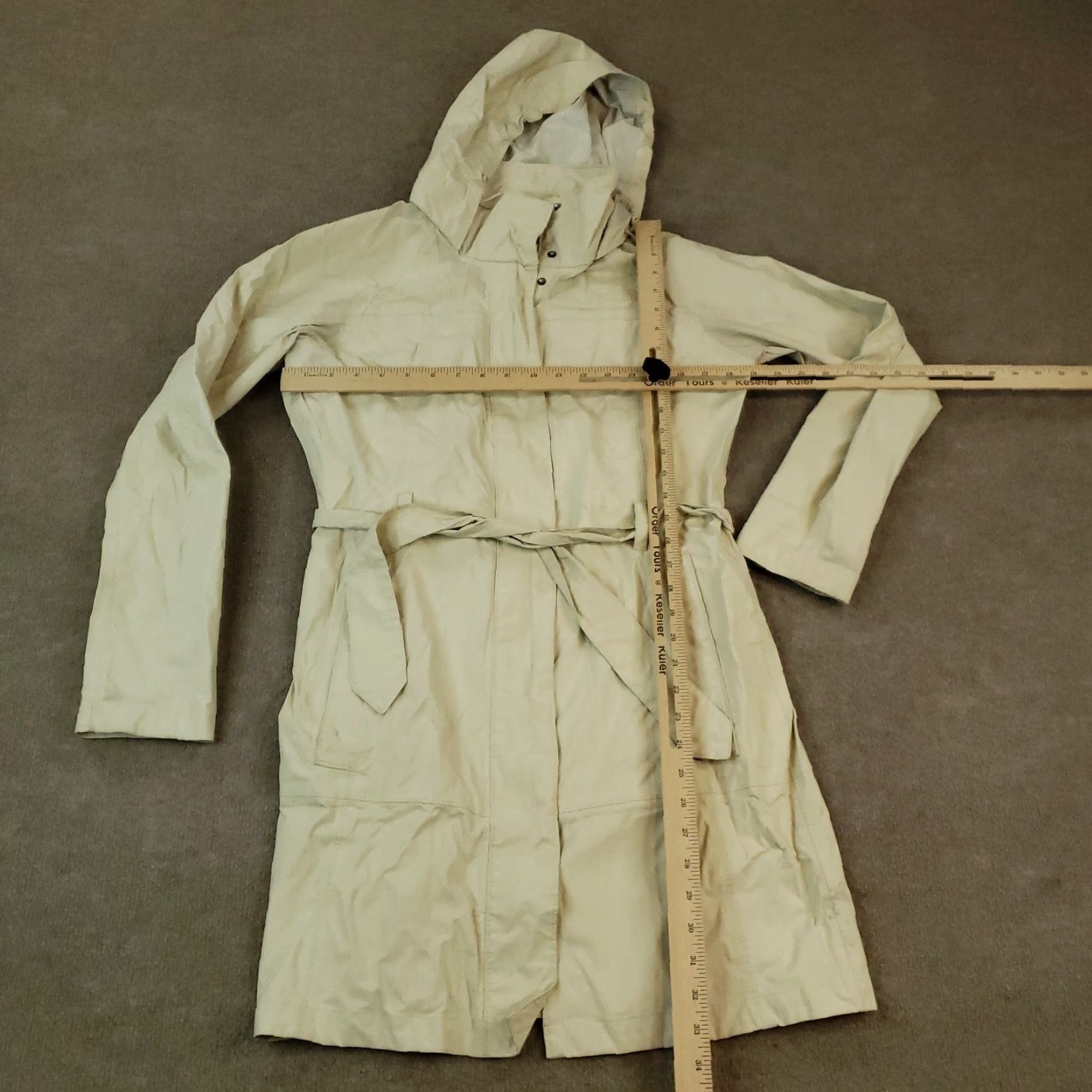 The North Face The North Face Rain Jacket Womens Medium Beige Full Zip Hooded HyVent 2.5L Z Size M / US 6-8 / IT 42-44 - 2 Thumbnail