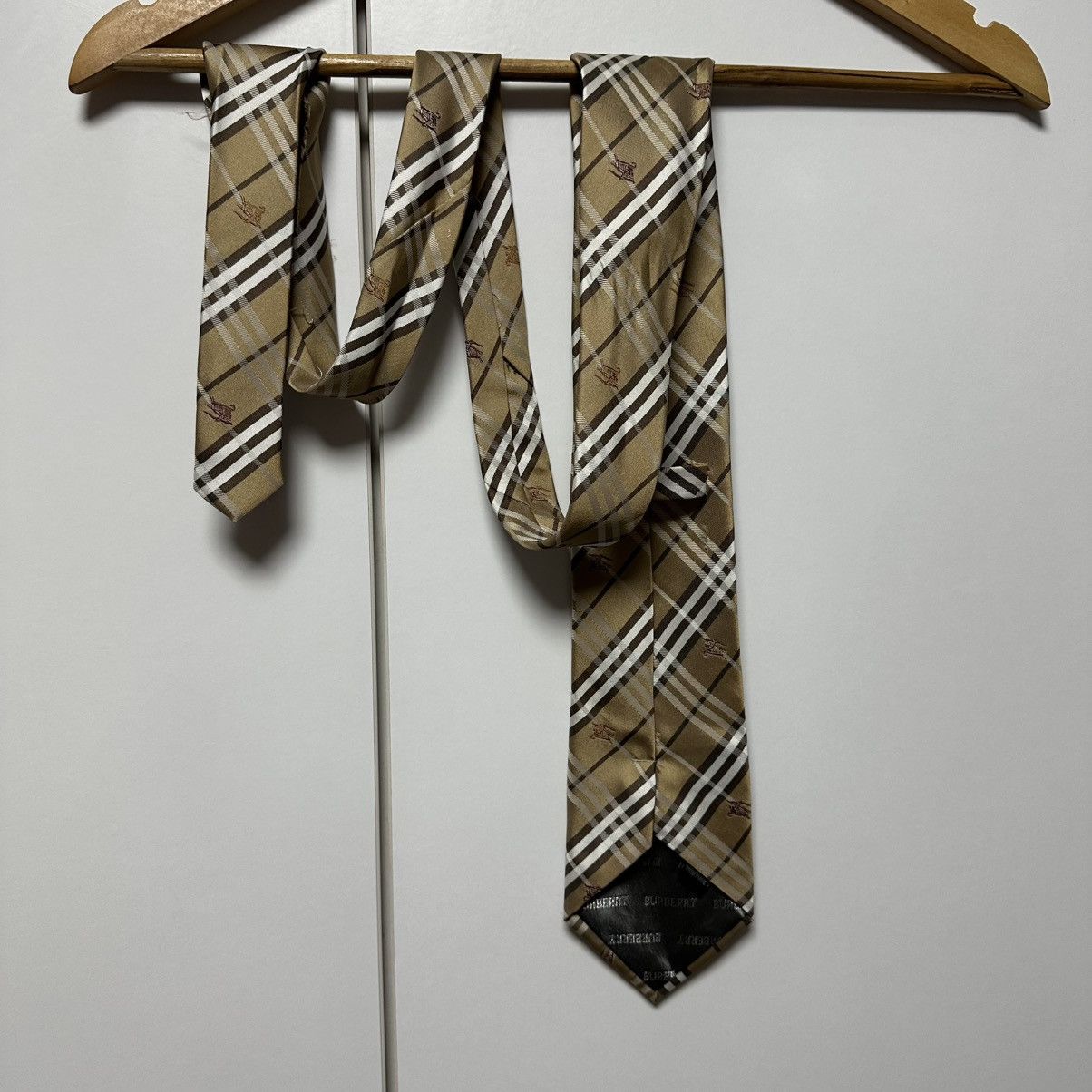 Burberry Burberry Silk Tie Luxury Monogram Size ONE SIZE - 6 Thumbnail