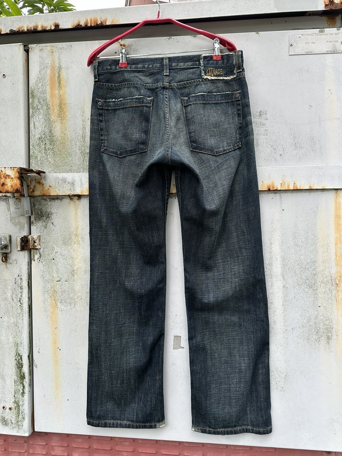 Salvage 👹Vintage Selvedge Bootcut Jeans Made In USA Size US 30 / EU 46 - 3 Thumbnail