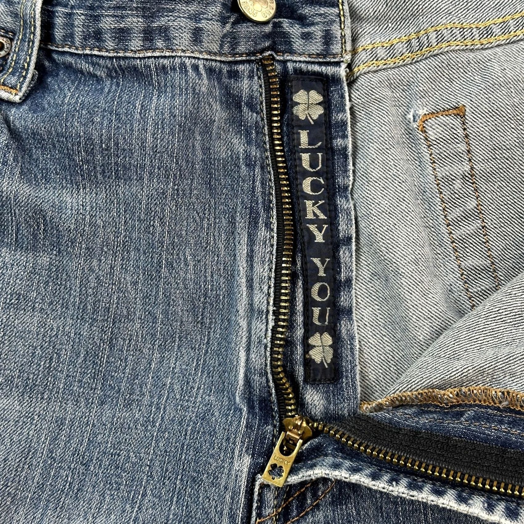 Lucky Brand Vintage Lucky Brand Dungaree Jeans Mens 38x32 Medium Wash Regular Bootcut Y2K Mens Jeans Blue 90s Cowboy Hipster Retro USA Size US 38 / EU 54 - 6 Thumbnail